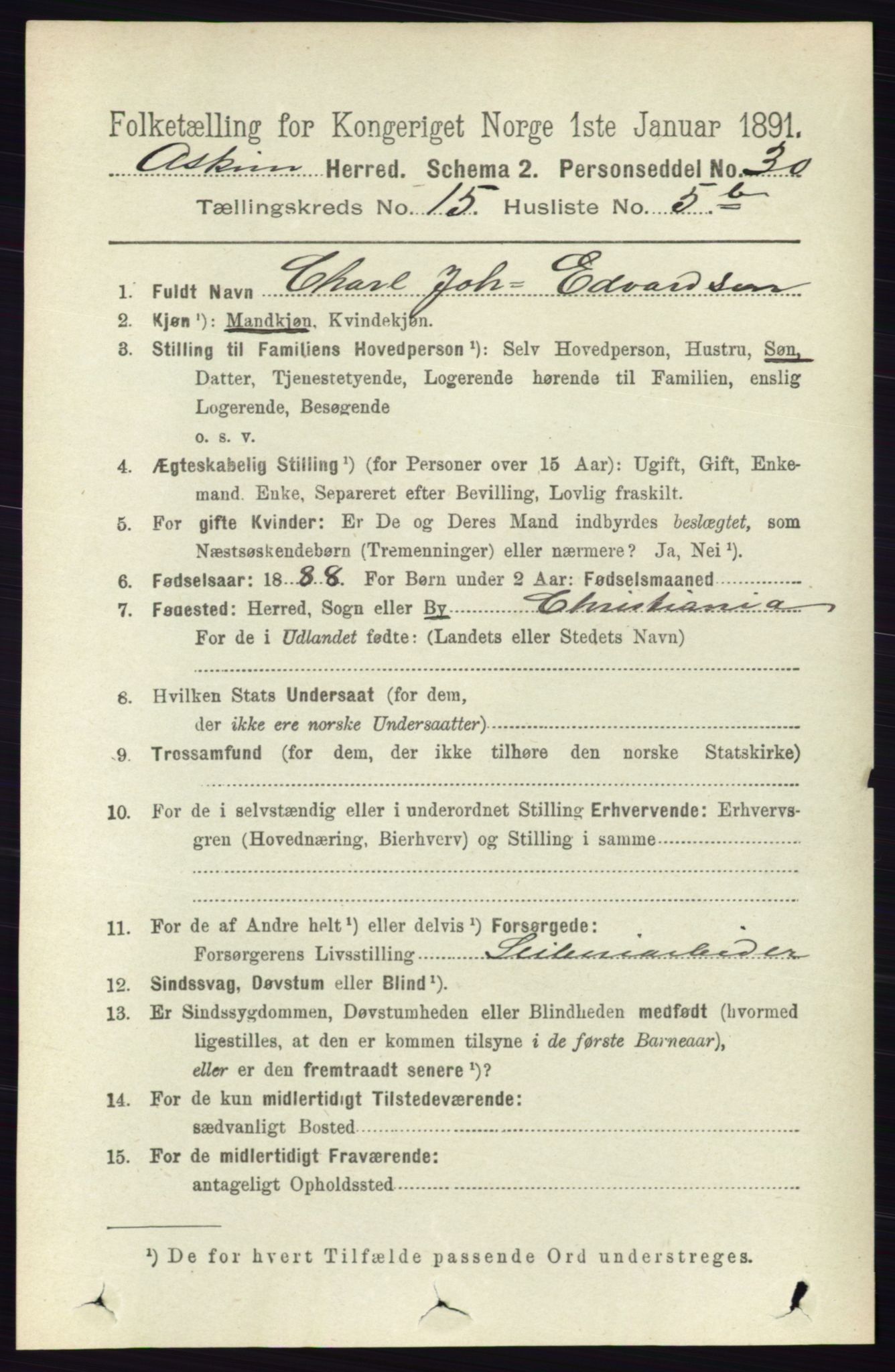 RA, 1891 census for 0124 Askim, 1891, p. 2484