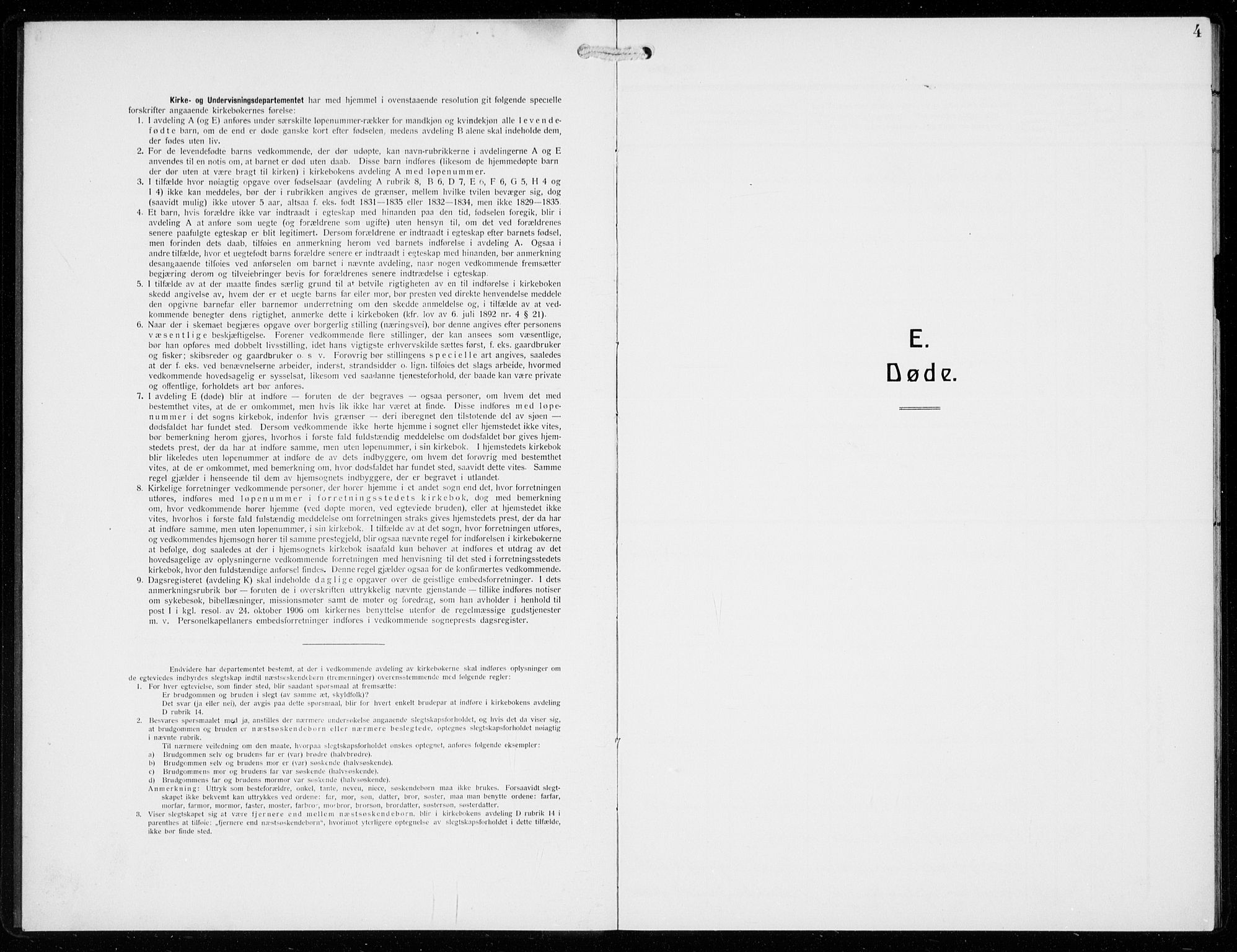 Voss sokneprestembete, SAB/A-79001/H/Hab: Parish register (copy) no. F  2, 1913-1932, p. 4