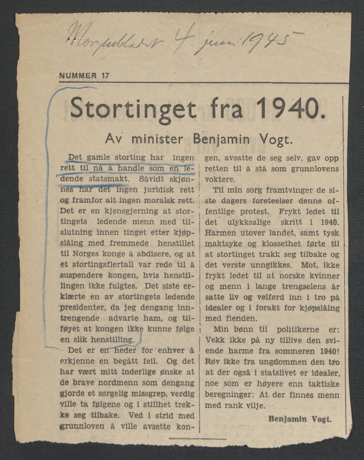 Landssvikarkivet, Oslo politikammer, AV/RA-S-3138-01/D/Da/L0003: Dnr. 29, 1945, p. 768