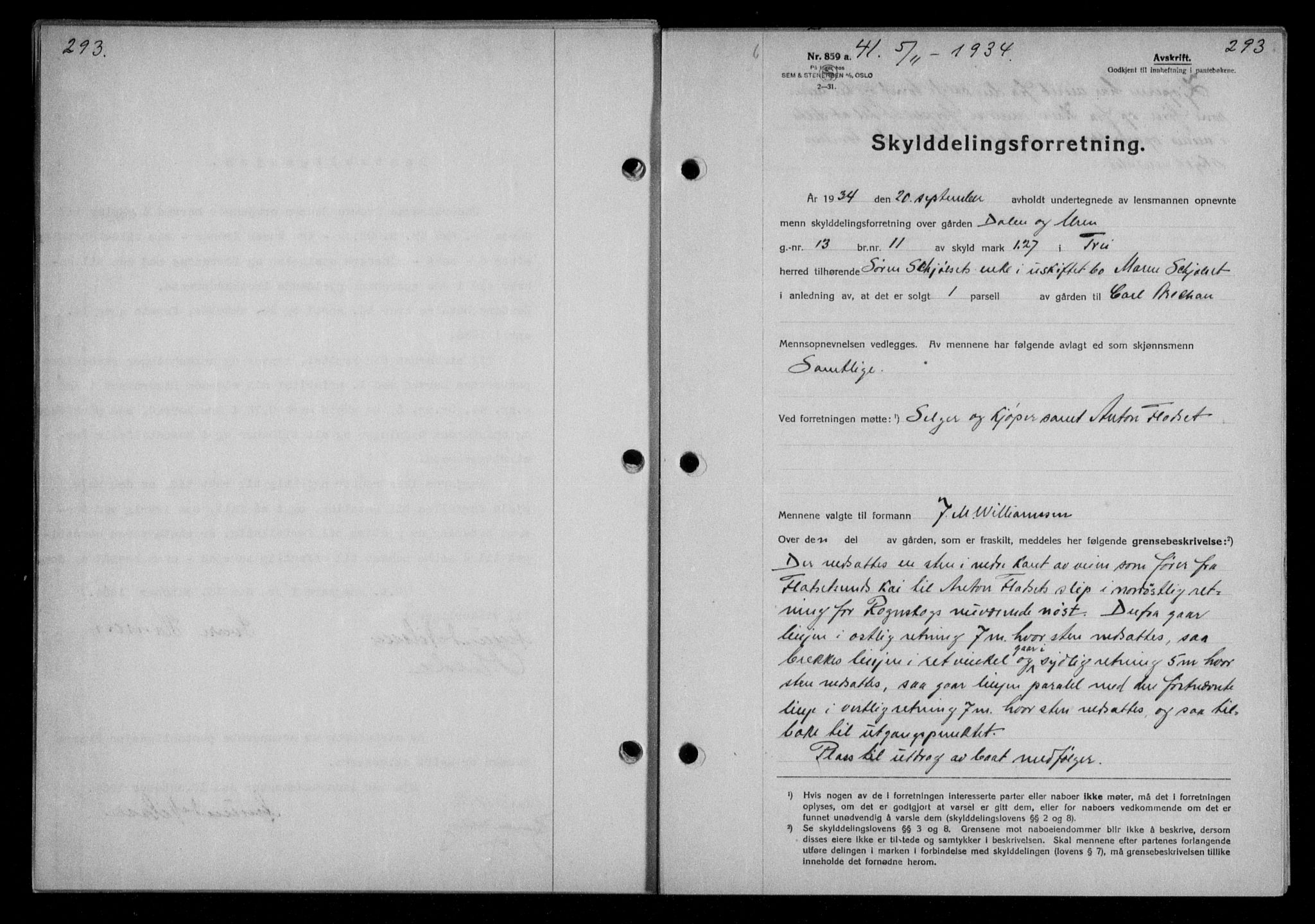 Nordmøre sorenskriveri, AV/SAT-A-4132/1/2/2Ca/L0082: Mortgage book no. 72, 1934-1934, Deed date: 05.11.1934