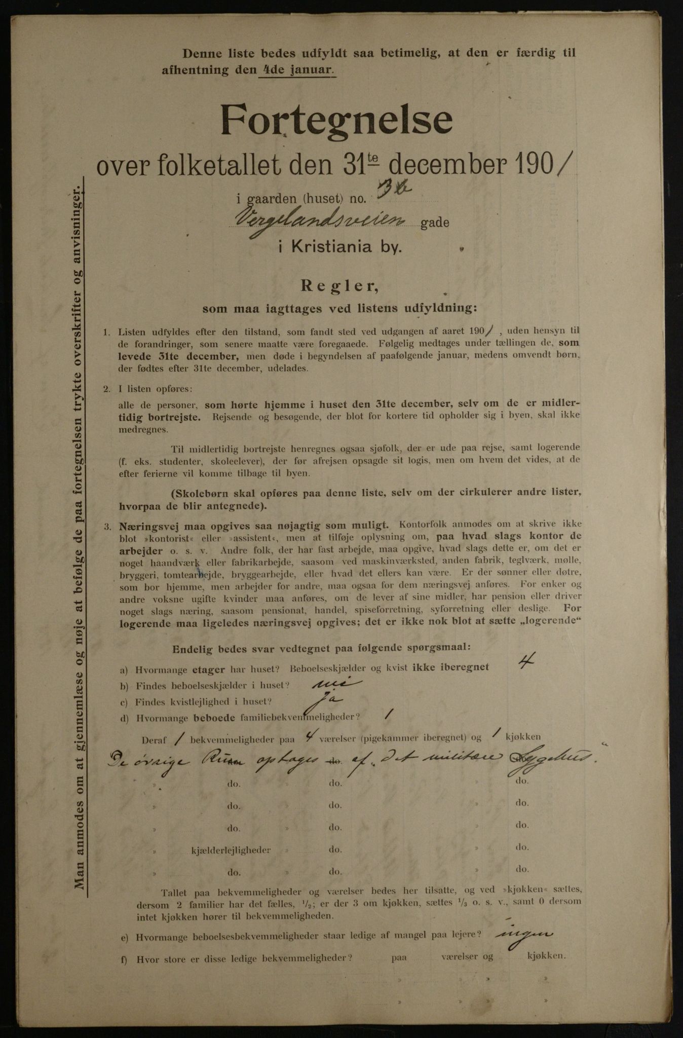 OBA, Municipal Census 1901 for Kristiania, 1901, p. 19515