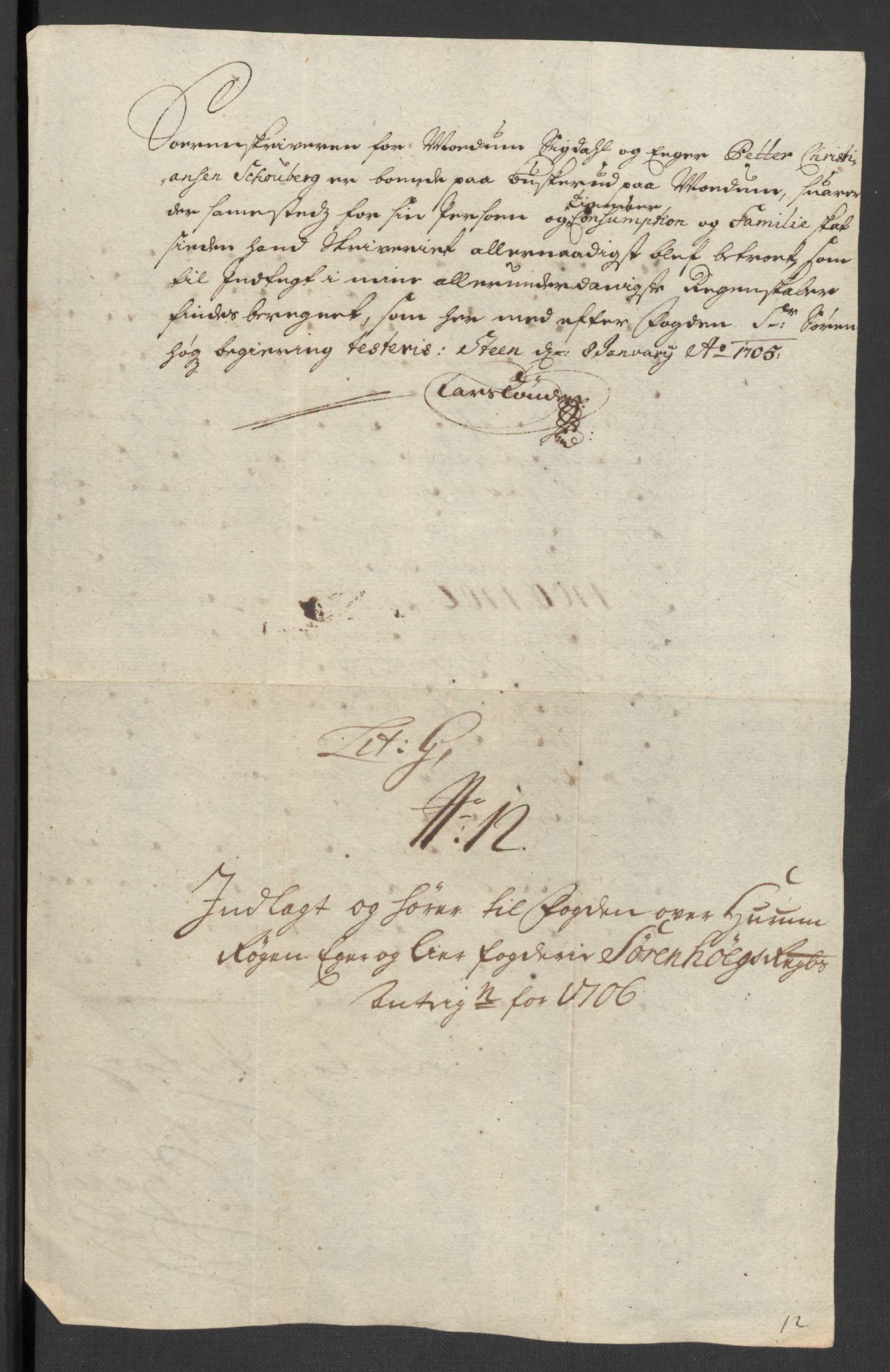 Rentekammeret inntil 1814, Reviderte regnskaper, Fogderegnskap, AV/RA-EA-4092/R30/L1701: Fogderegnskap Hurum, Røyken, Eiker og Lier, 1706-1707, p. 237