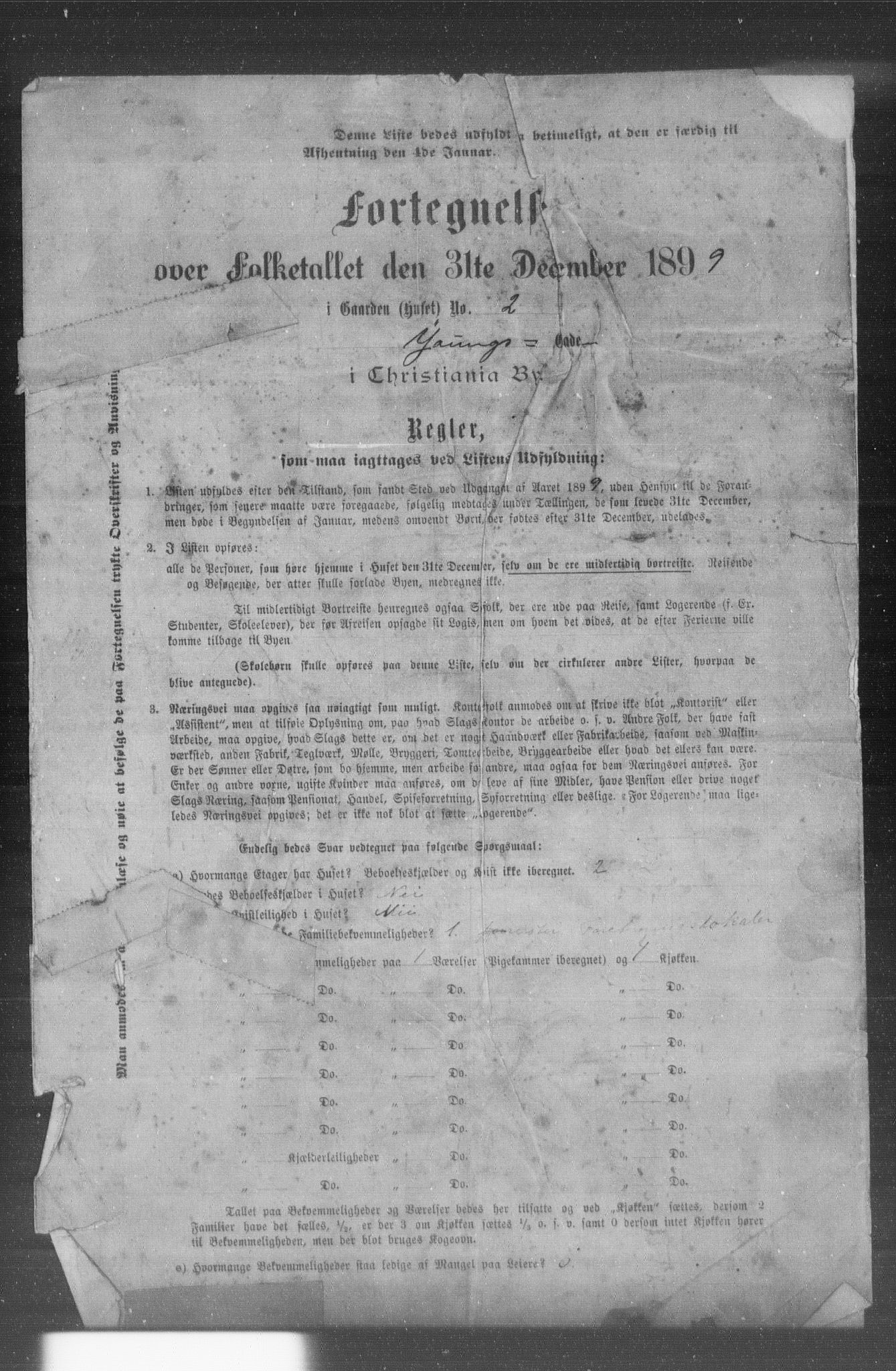 OBA, Municipal Census 1899 for Kristiania, 1899, p. 16488