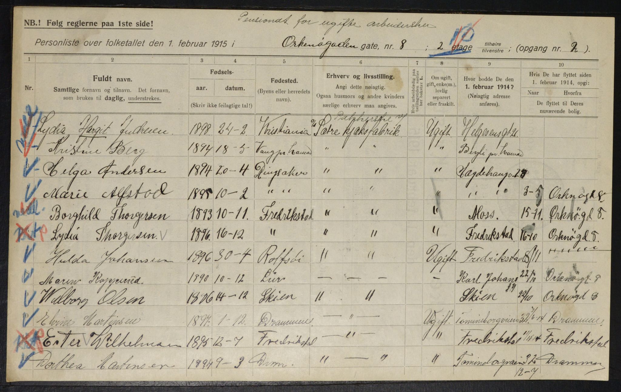 OBA, Municipal Census 1915 for Kristiania, 1915, p. 75535