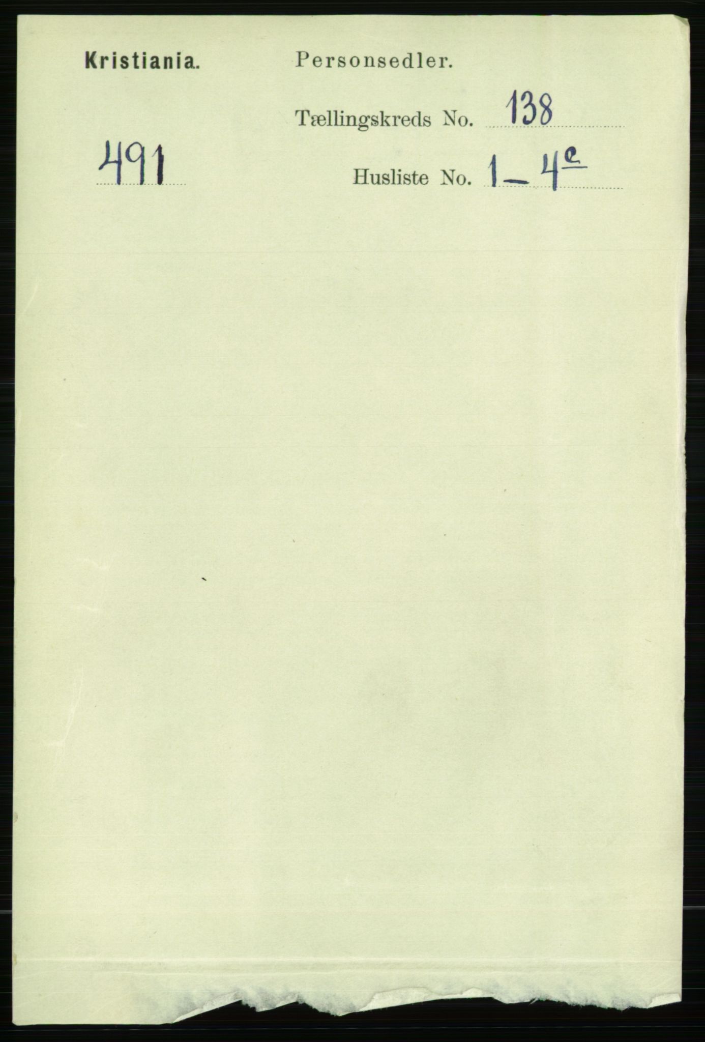 RA, 1891 census for 0301 Kristiania, 1891, p. 76495
