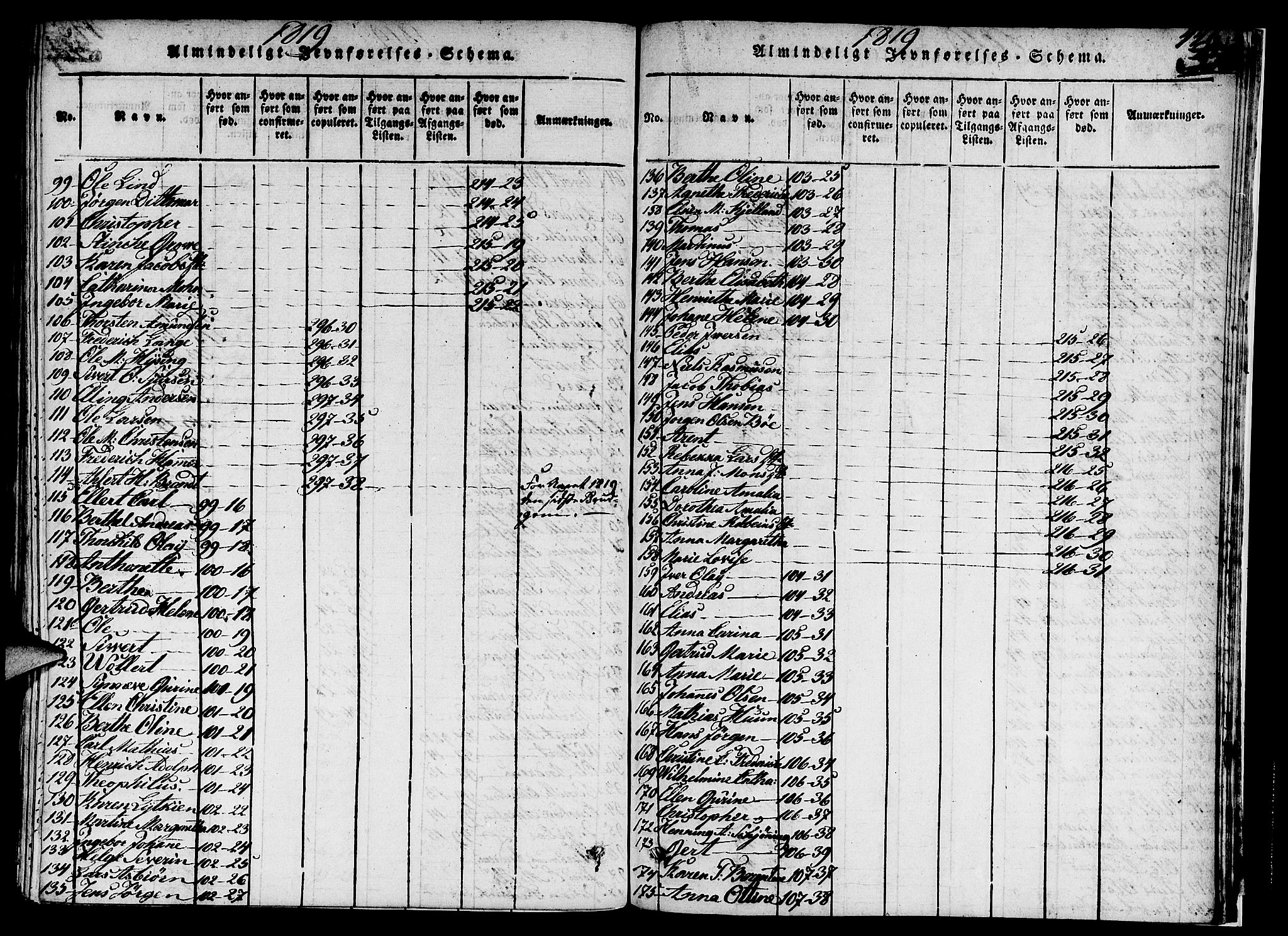 Nykirken Sokneprestembete, SAB/A-77101/H/Hab/L0003: Parish register (copy) no. A 4, 1816-1821, p. 446
