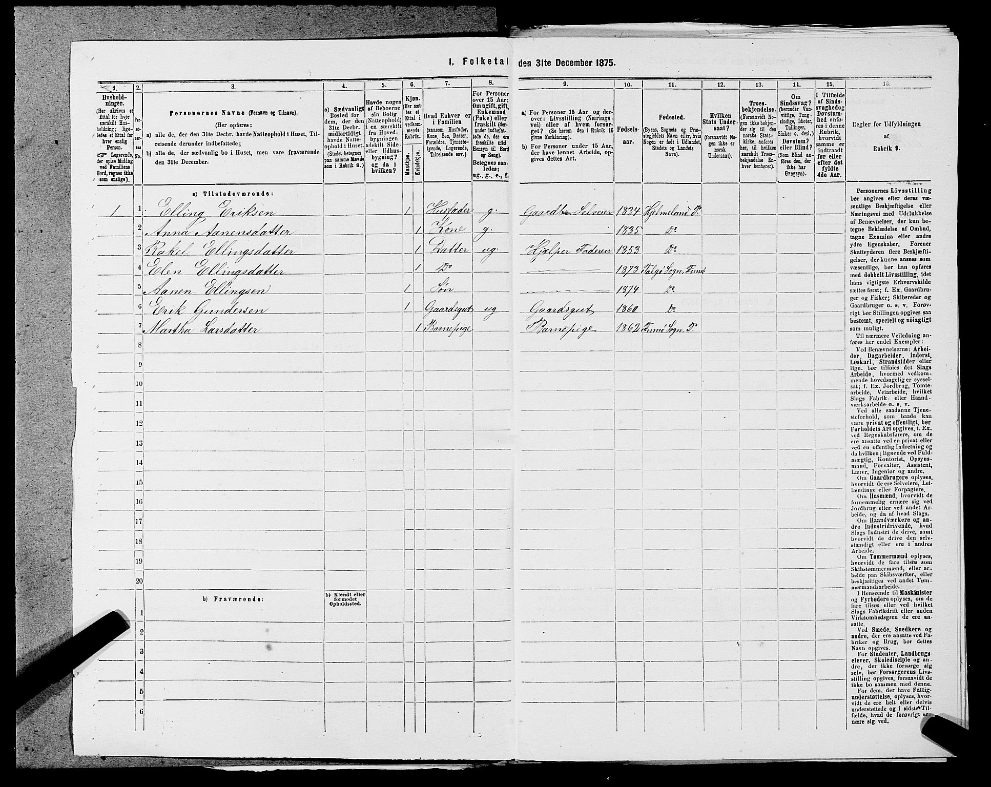 SAST, 1875 census for 1141P Finnøy, 1875, p. 555