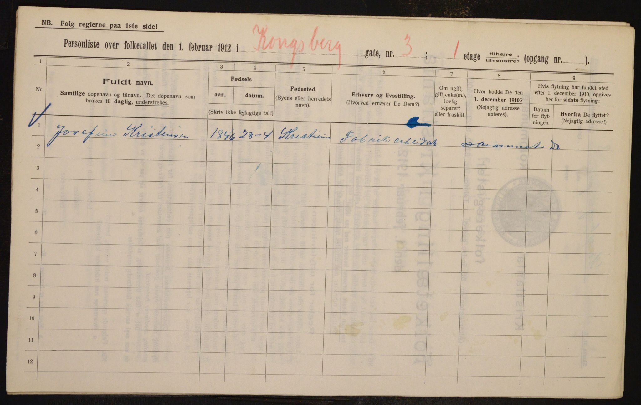 OBA, Municipal Census 1912 for Kristiania, 1912, p. 52933