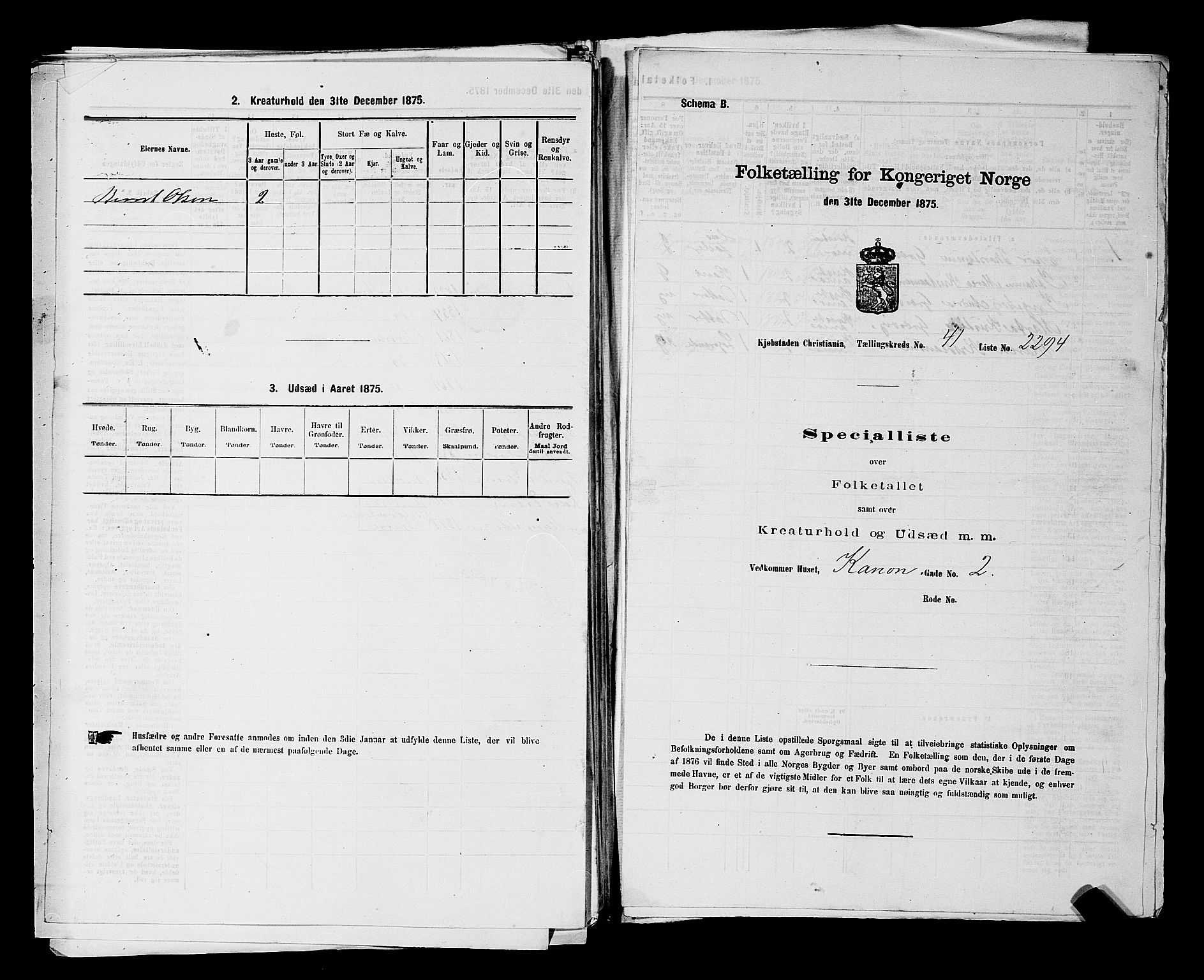 RA, 1875 census for 0301 Kristiania, 1875, p. 6476