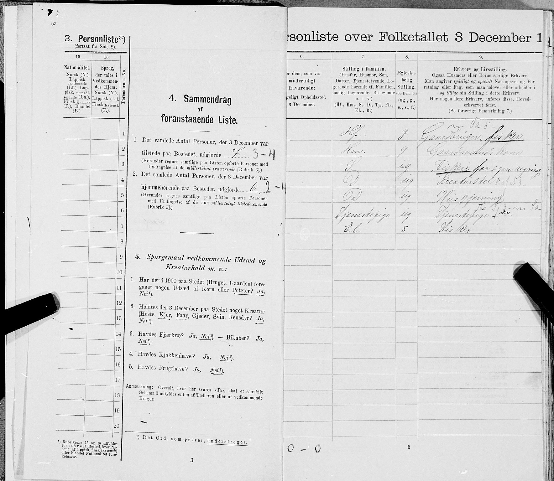 SAT, 1900 census for Træna, 1900, p. 12