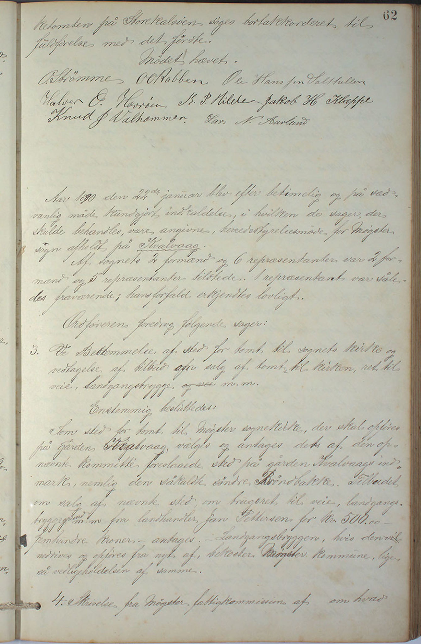 Austevoll kommune. Formannskapet, IKAH/1244-021/A/Aa/L0001: Forhandlingsprotokoll for heradstyret, 1886-1900, p. 124