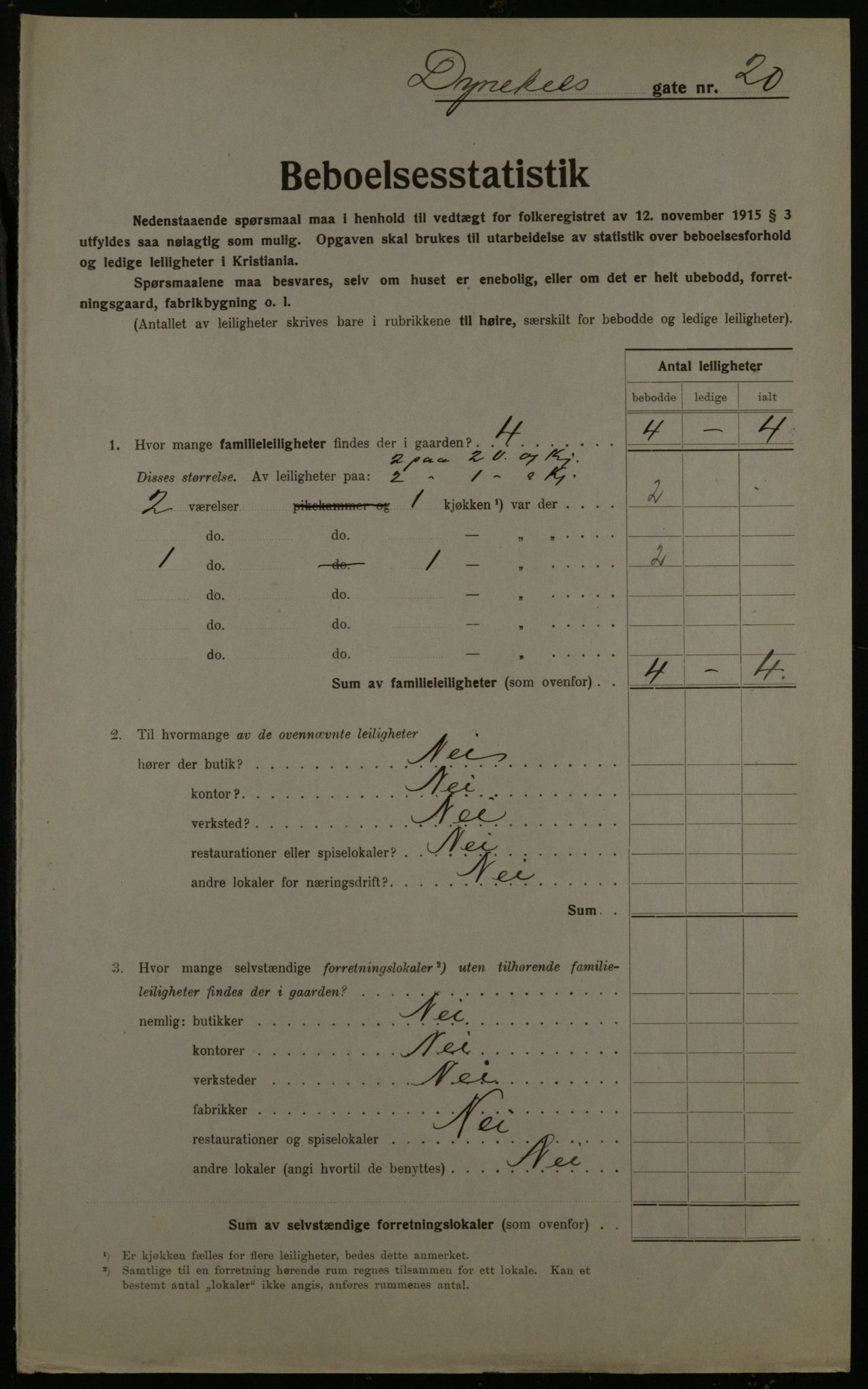 OBA, Municipal Census 1923 for Kristiania, 1923, p. 19664