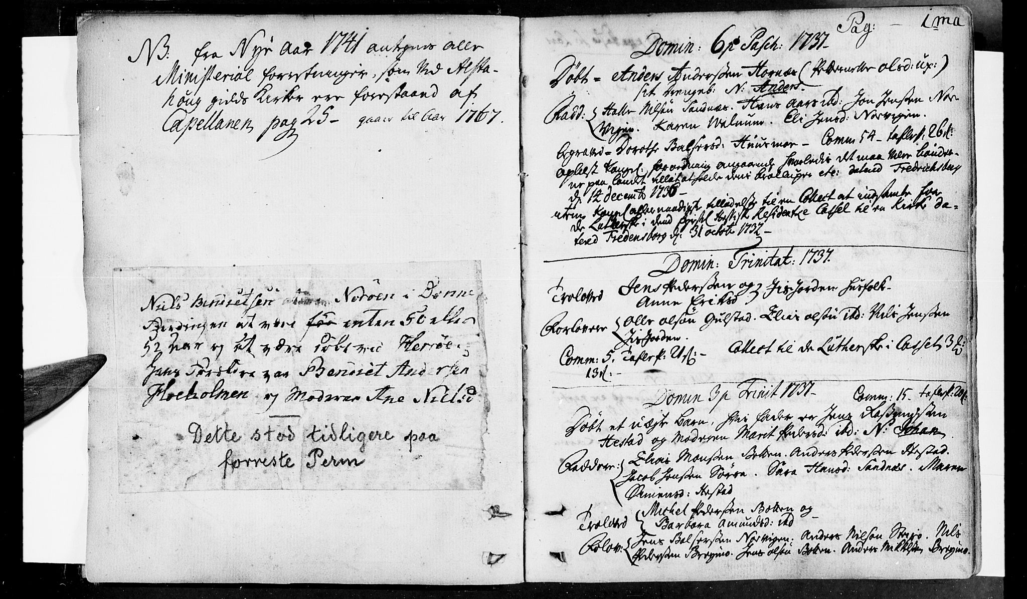 Ministerialprotokoller, klokkerbøker og fødselsregistre - Nordland, SAT/A-1459/830/L0434: Parish register (official) no. 830A03, 1737-1767, p. 0-1