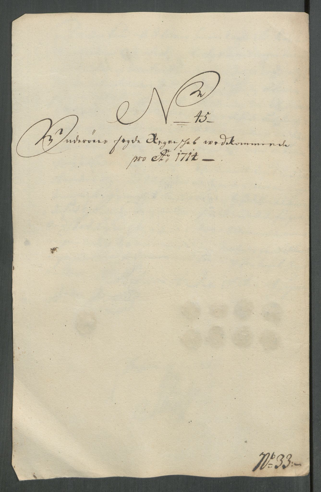 Rentekammeret inntil 1814, Reviderte regnskaper, Fogderegnskap, RA/EA-4092/R63/L4322: Fogderegnskap Inderøy, 1714, p. 358