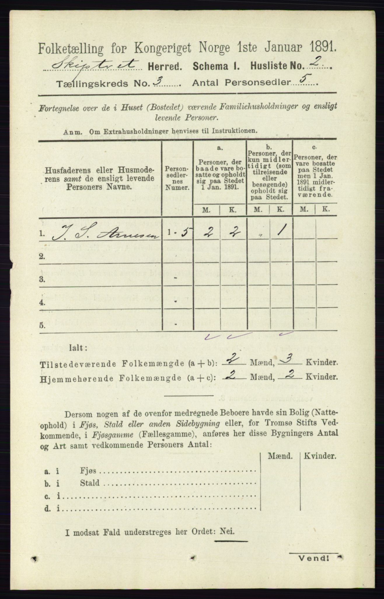 RA, 1891 census for 0127 Skiptvet, 1891, p. 1132