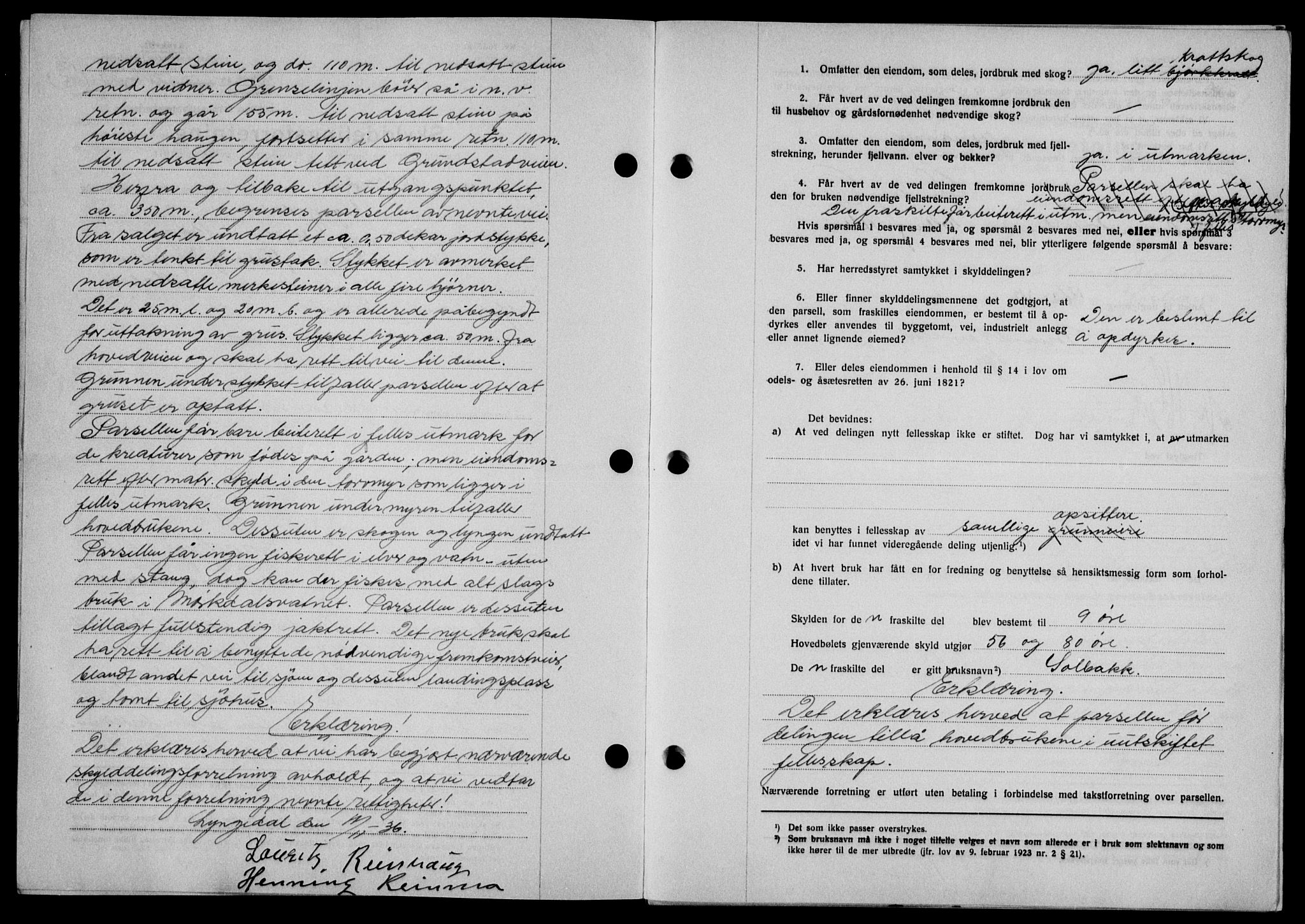 Lofoten sorenskriveri, SAT/A-0017/1/2/2C/L0001a: Mortgage book no. 1a, 1936-1937, Diary no: : 268/1937