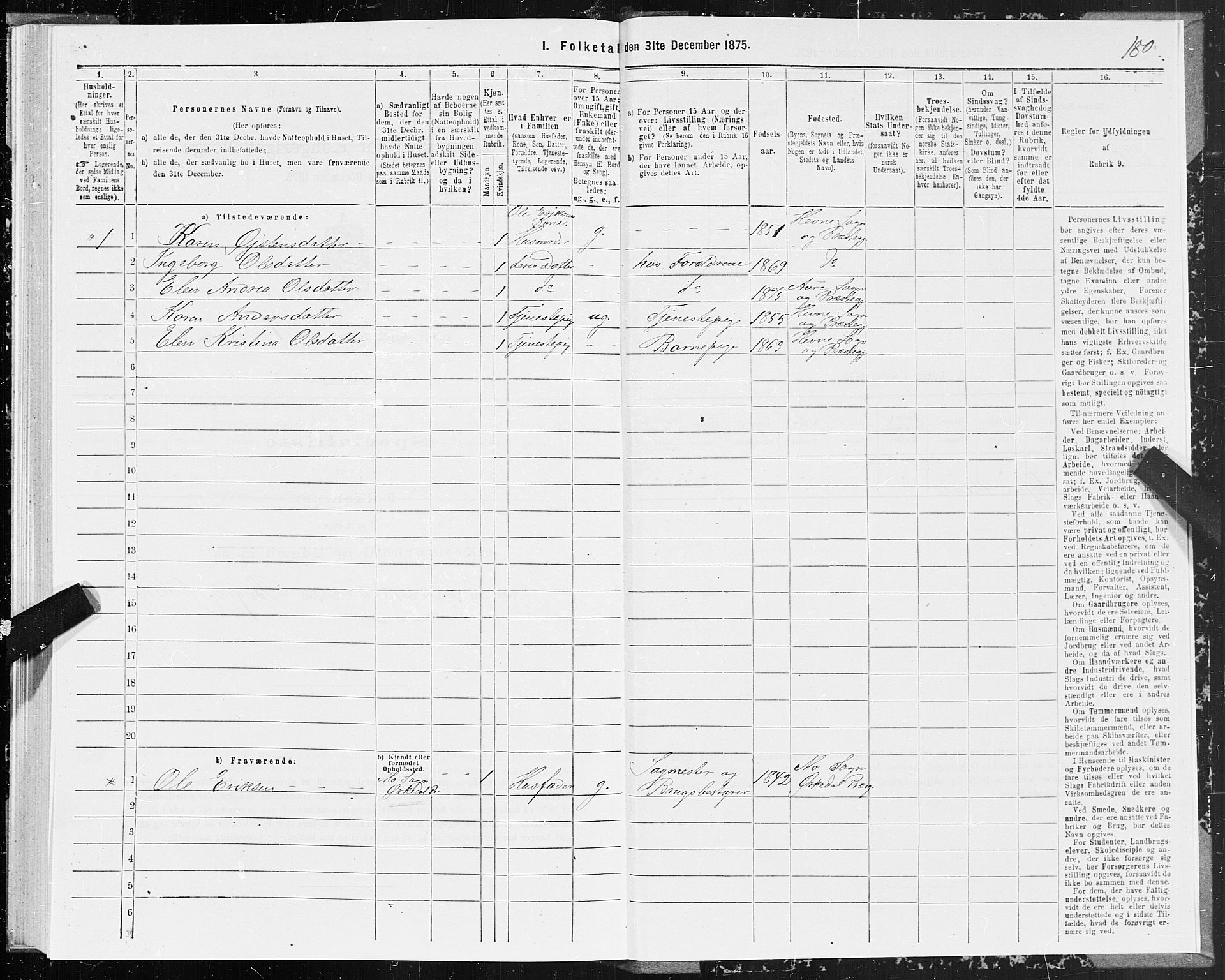 SAT, 1875 census for 1569P Aure, 1875, p. 1180