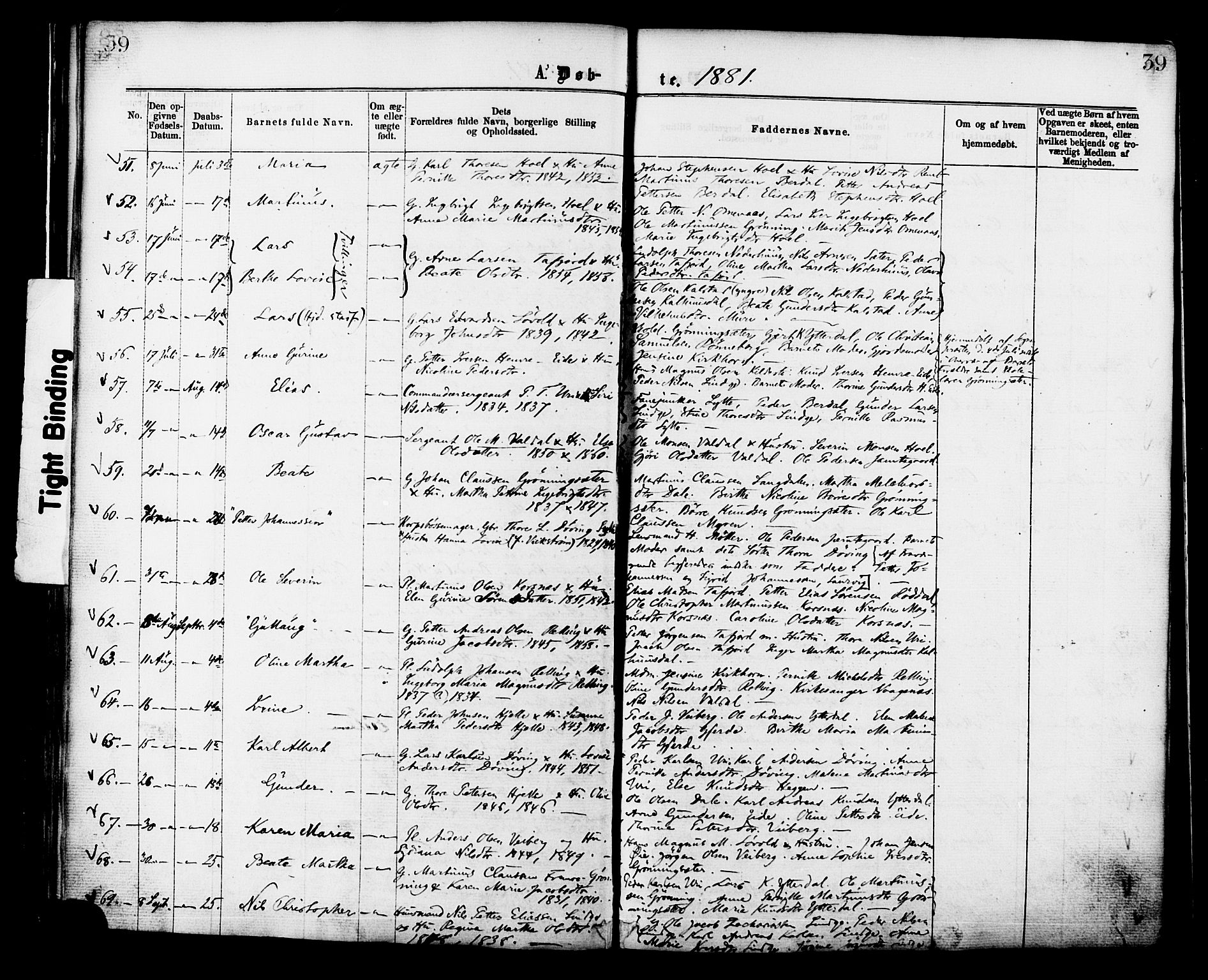 Ministerialprotokoller, klokkerbøker og fødselsregistre - Møre og Romsdal, AV/SAT-A-1454/519/L0254: Parish register (official) no. 519A13, 1868-1883, p. 39