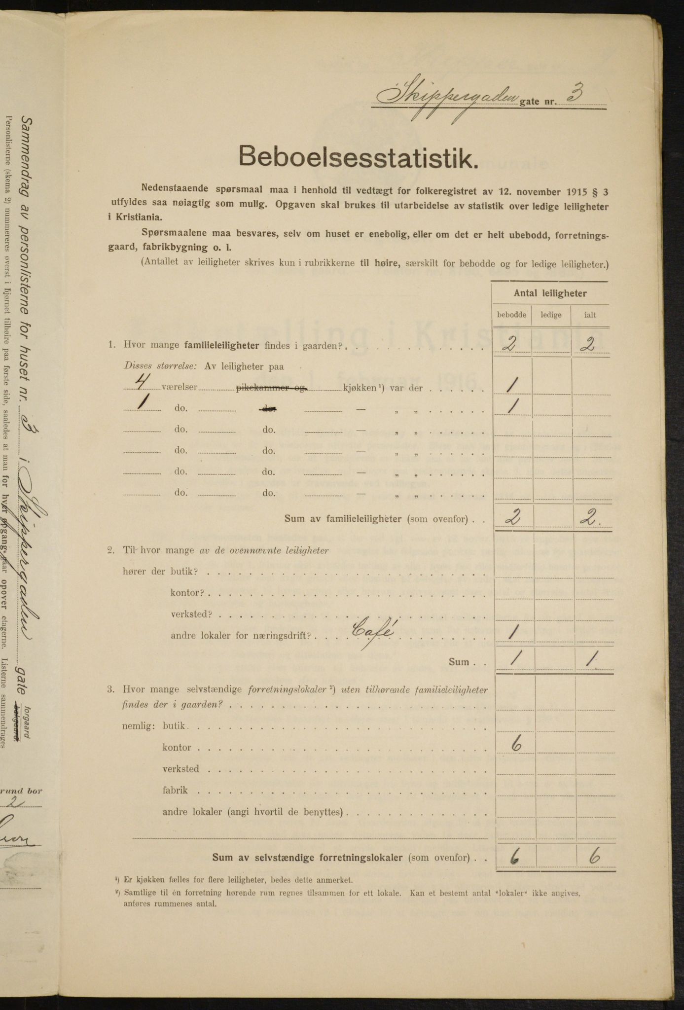 OBA, Municipal Census 1916 for Kristiania, 1916, p. 97912