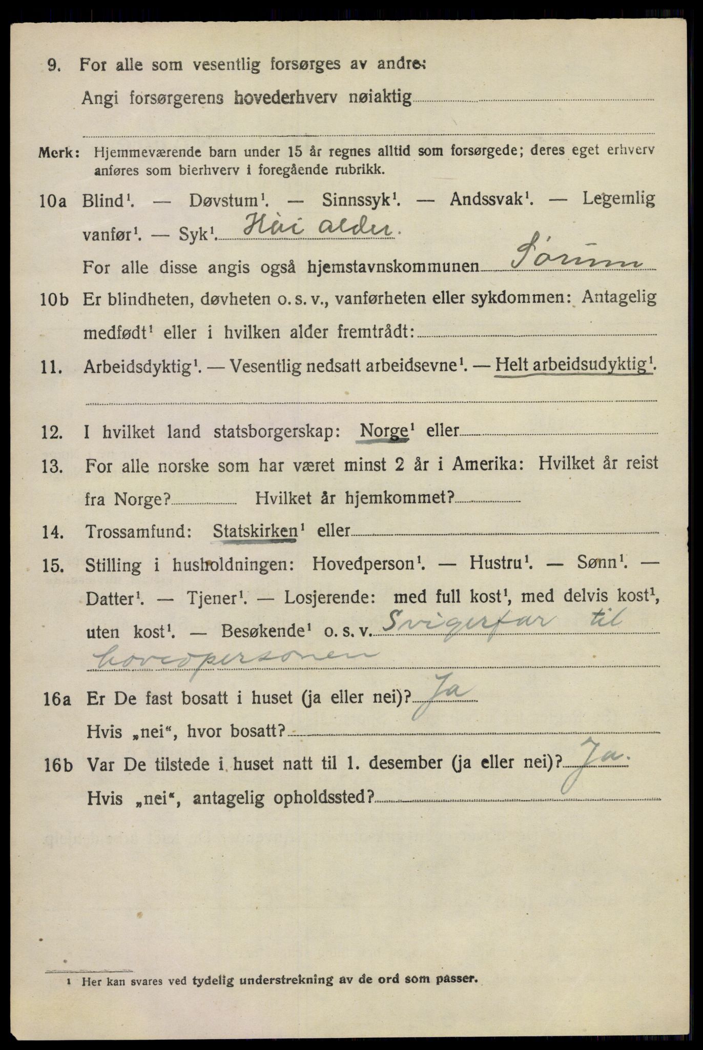 SAO, 1920 census for Sørum, 1920, p. 3632