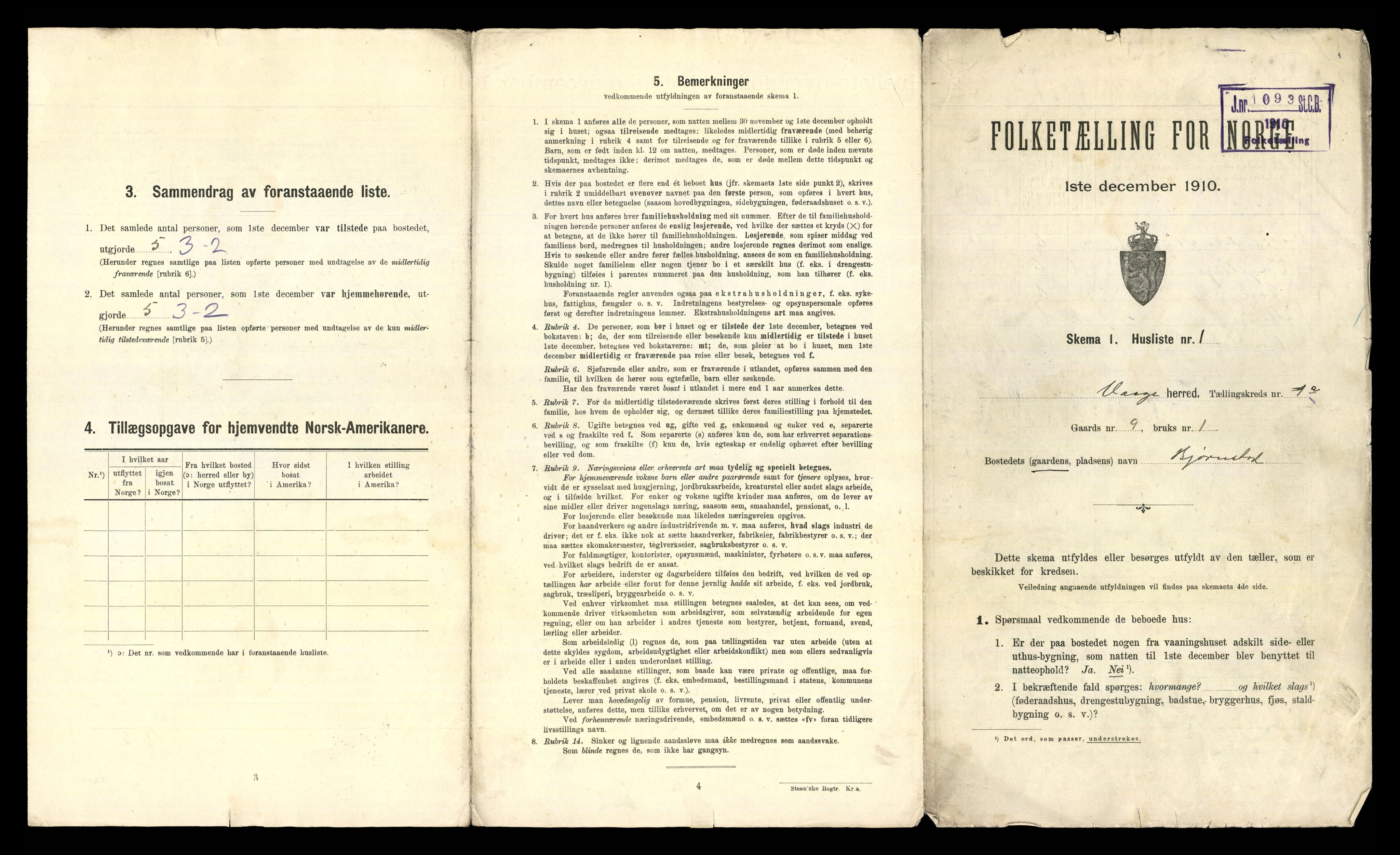 RA, 1910 census for Vågå, 1910, p. 31