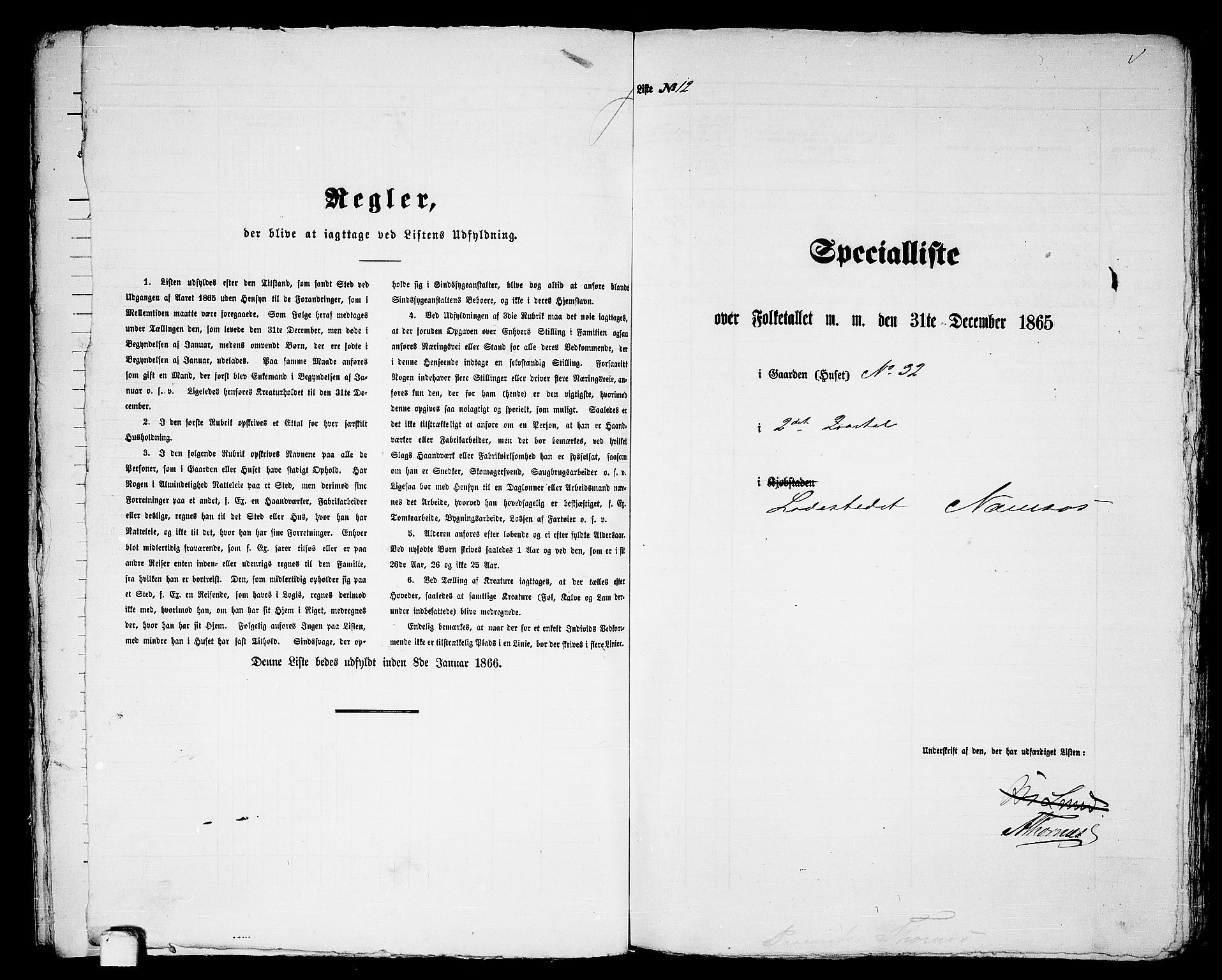 RA, 1865 census for Namsos/Namsos, 1865, p. 28