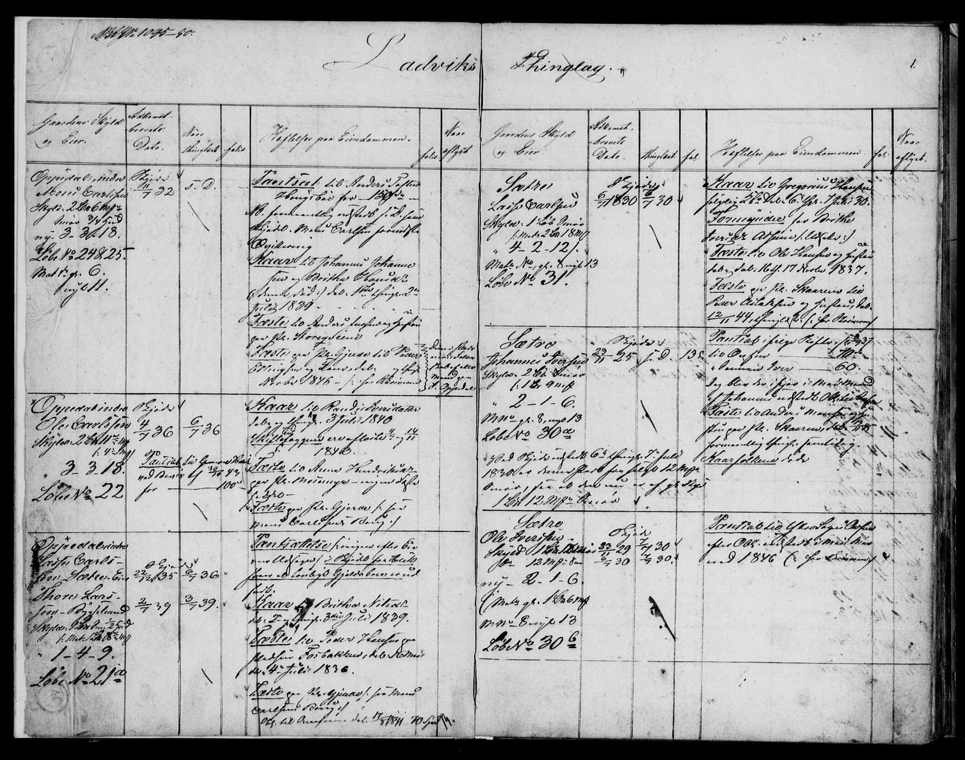 Ytre Sogn tingrett, SAB/A-2601/1/G/Gaa/L0030: Mortgage register no. II.A.a.30, 1800-1850, p. 0-1