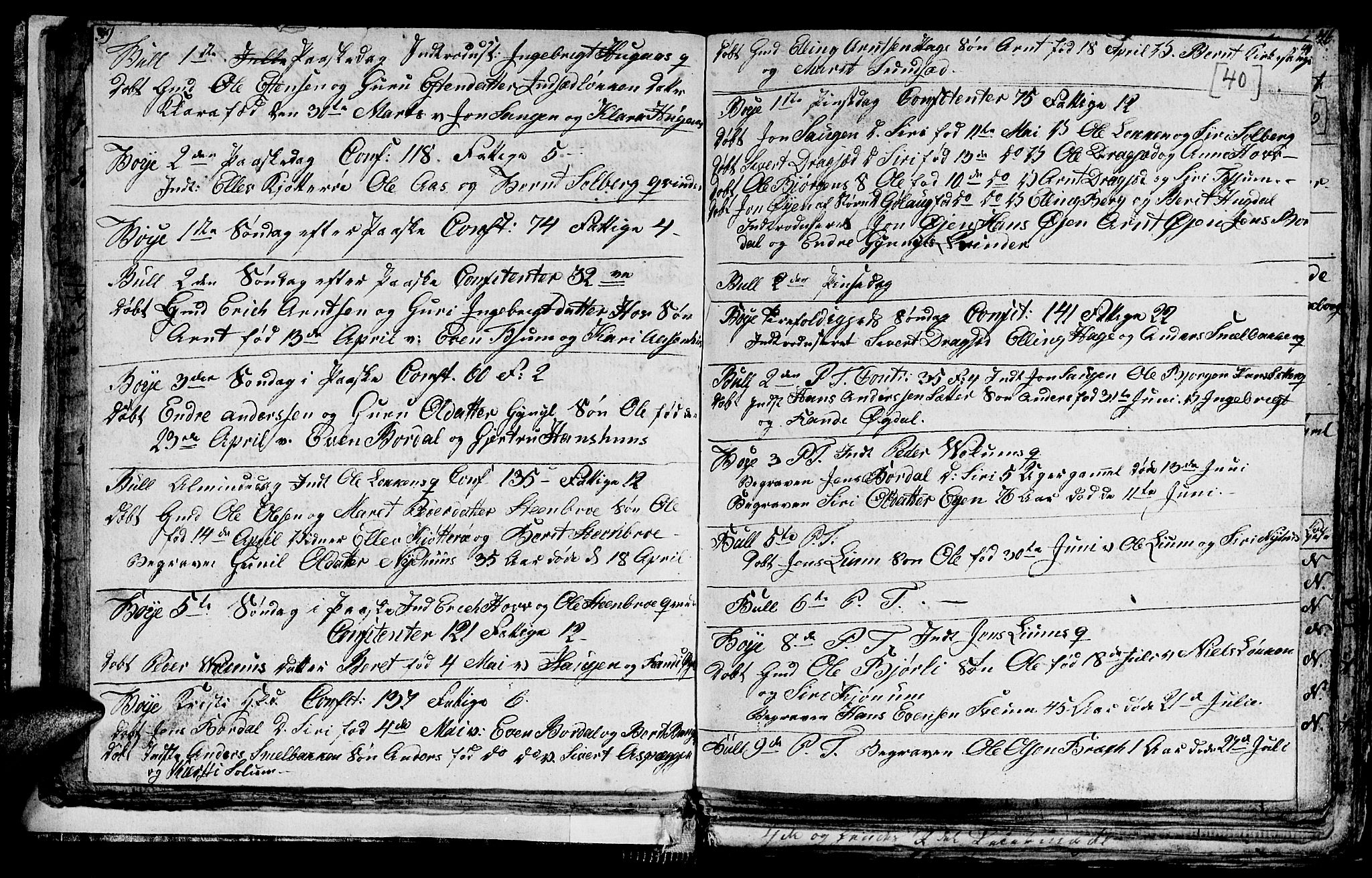 Ministerialprotokoller, klokkerbøker og fødselsregistre - Sør-Trøndelag, SAT/A-1456/689/L1042: Parish register (copy) no. 689C01, 1812-1841, p. 39-40