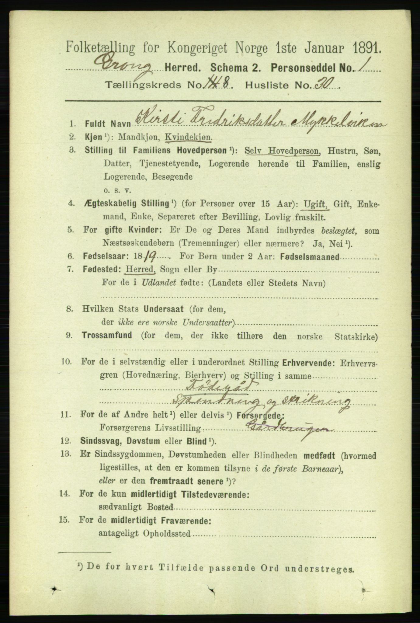 RA, 1891 census for 1742 Grong, 1891, p. 3059