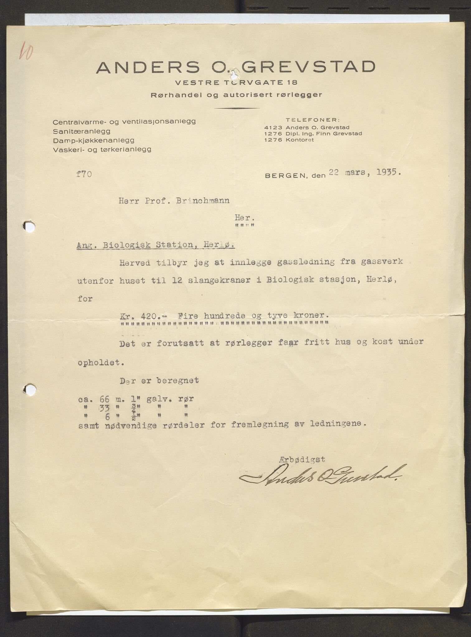 Bergens Museum, AV/SAB-A-17301/13/D/L0002: Korrespondanse , 1928-1940, p. 493