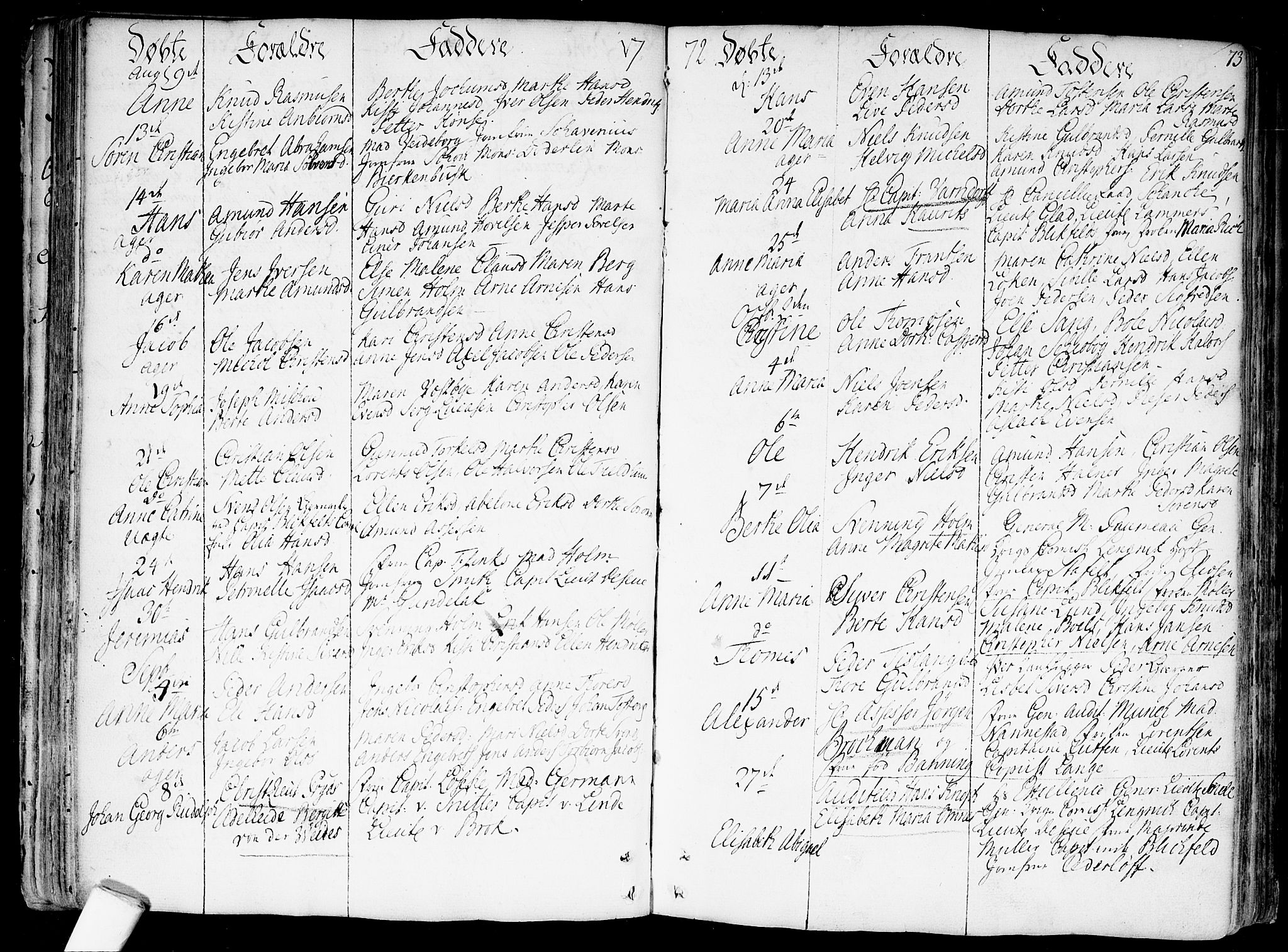 Garnisonsmenigheten Kirkebøker, AV/SAO-A-10846/F/Fa/L0002: Parish register (official) no. 2, 1757-1776, p. 73