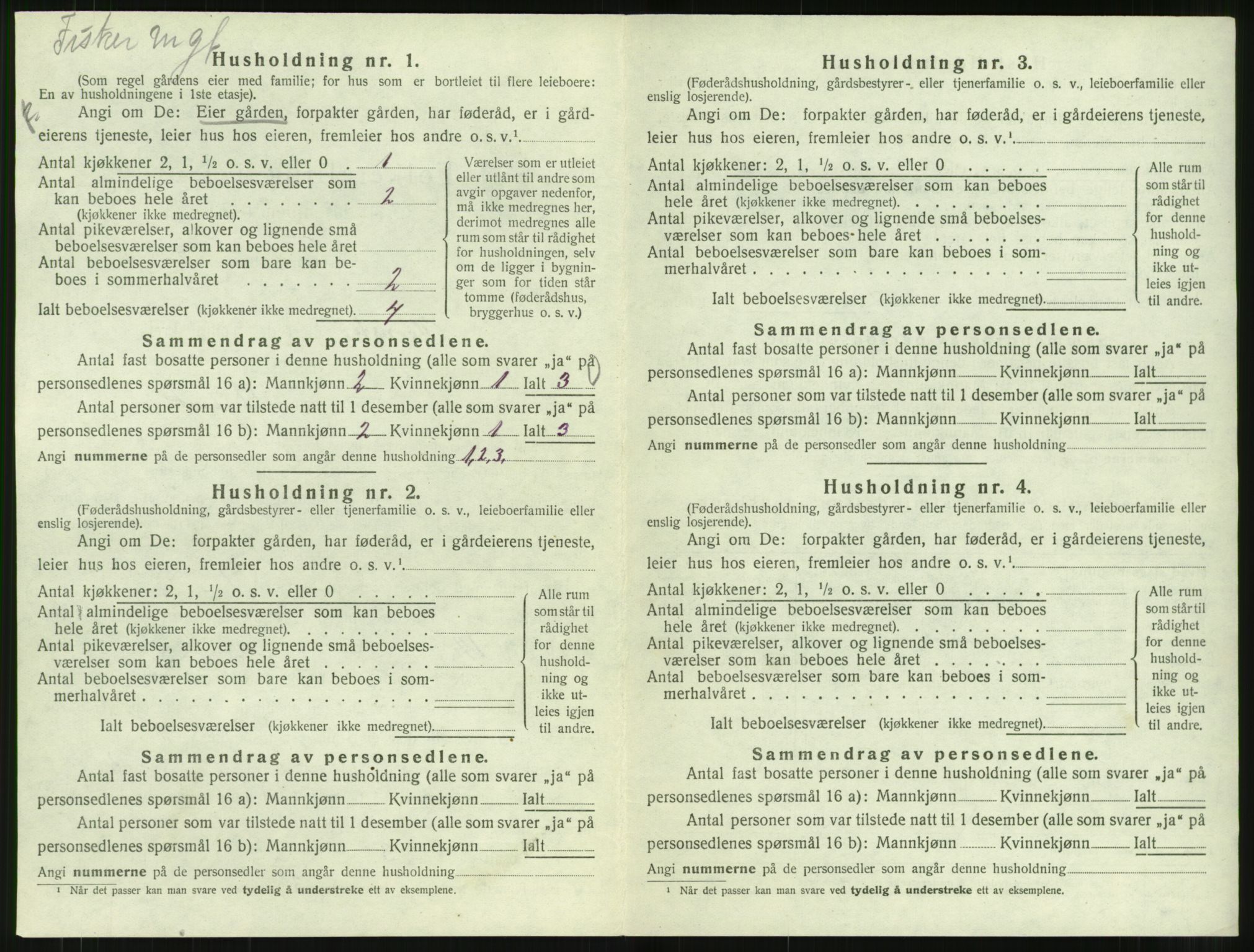 SAT, 1920 census for Kornstad, 1920, p. 370