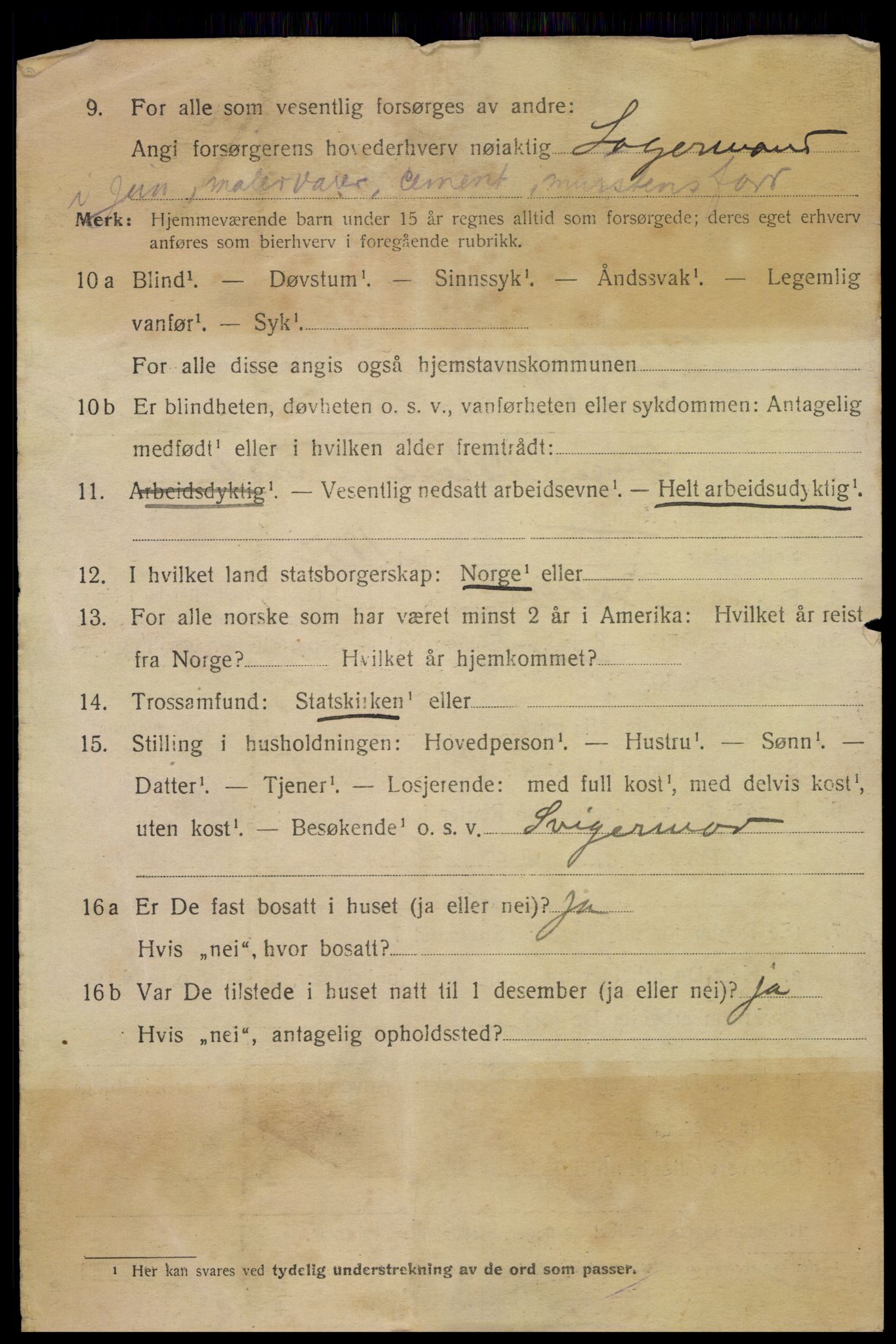 SAK, 1920 census for Flekkefjord, 1920, p. 4435