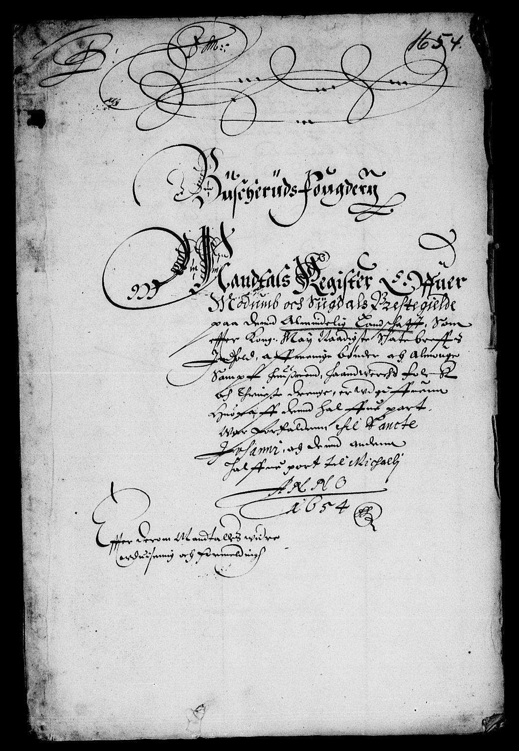 Rentekammeret inntil 1814, Reviderte regnskaper, Lensregnskaper, AV/RA-EA-5023/R/Rb/Rba/L0221: Akershus len, 1652-1655