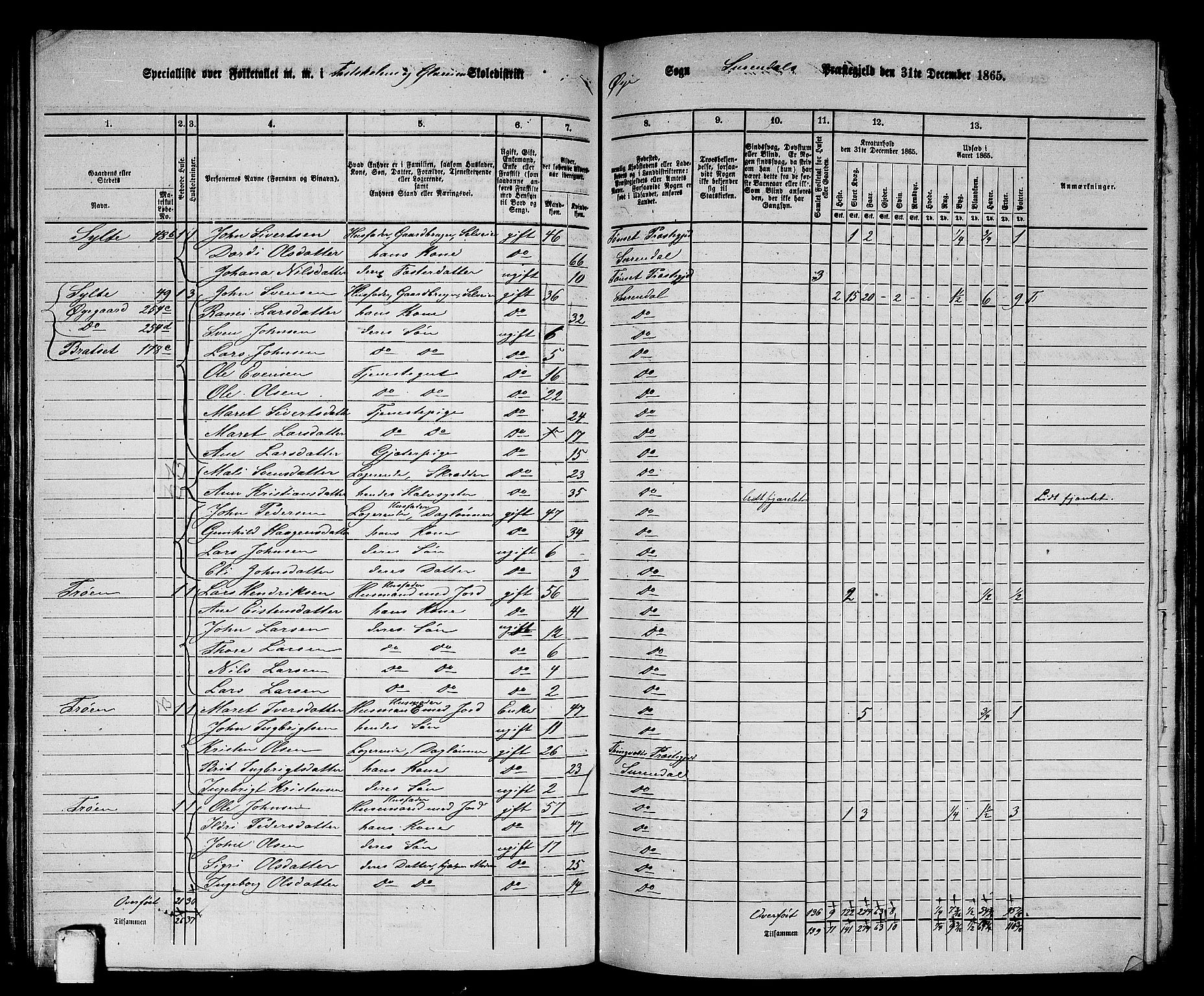 RA, 1865 census for Surnadal, 1865, p. 134