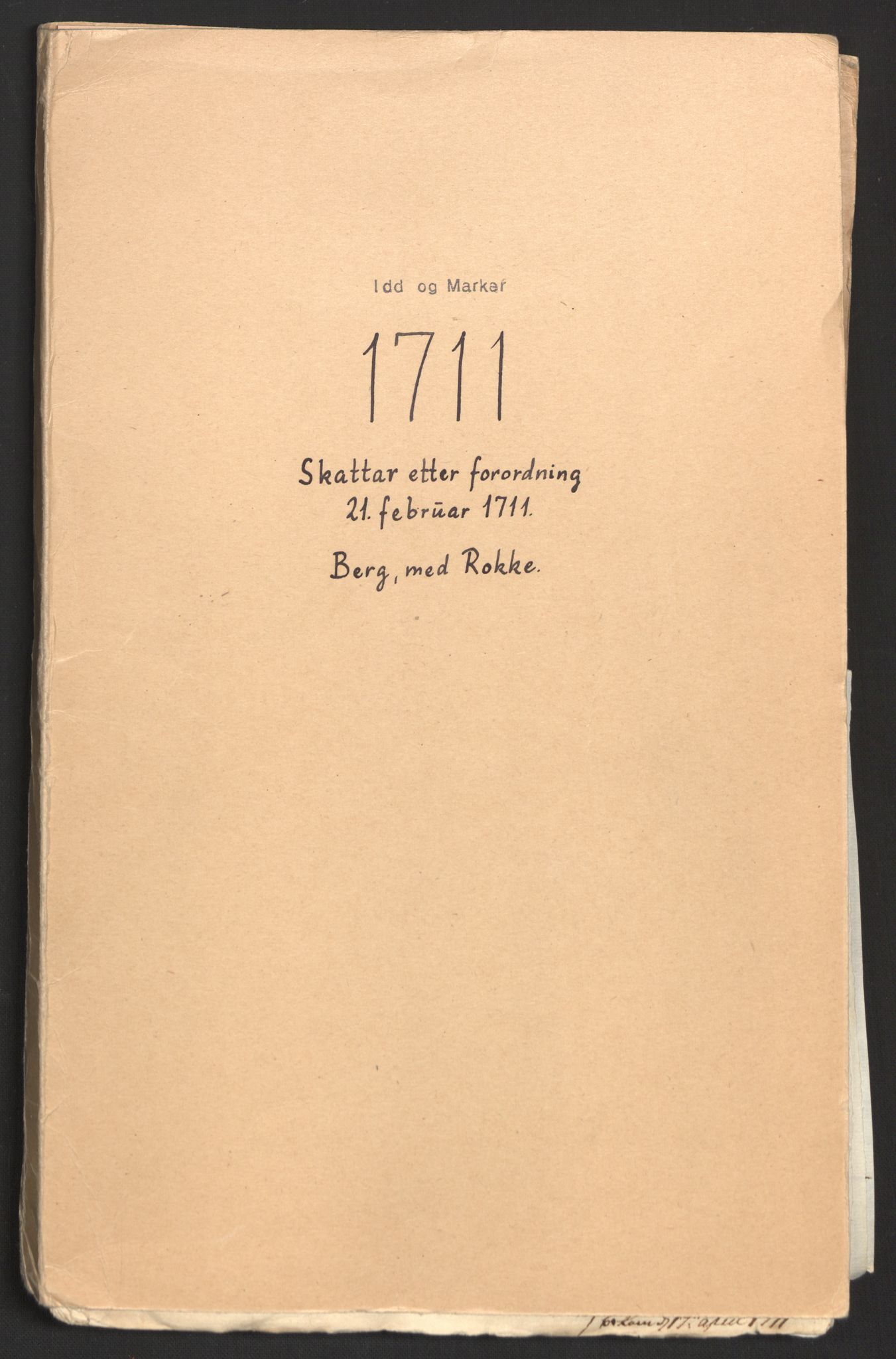 Rentekammeret inntil 1814, Reviderte regnskaper, Fogderegnskap, RA/EA-4092/R01/L0020: Fogderegnskap Idd og Marker, 1711, p. 302