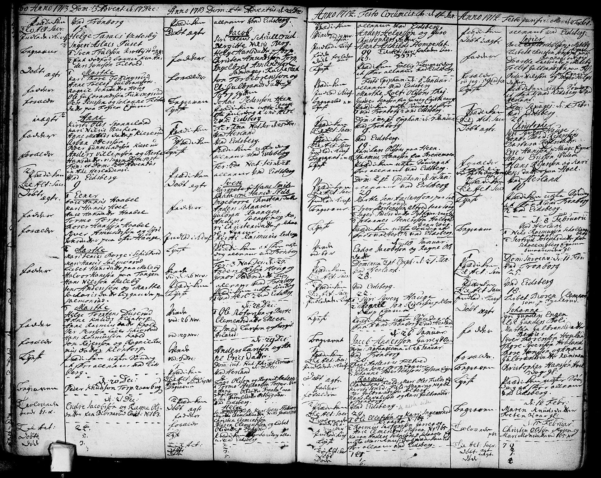 Eidsberg prestekontor Kirkebøker, SAO/A-10905/F/Fa/L0001: Parish register (official) no. I 1, 1710-1730, p. 60-61