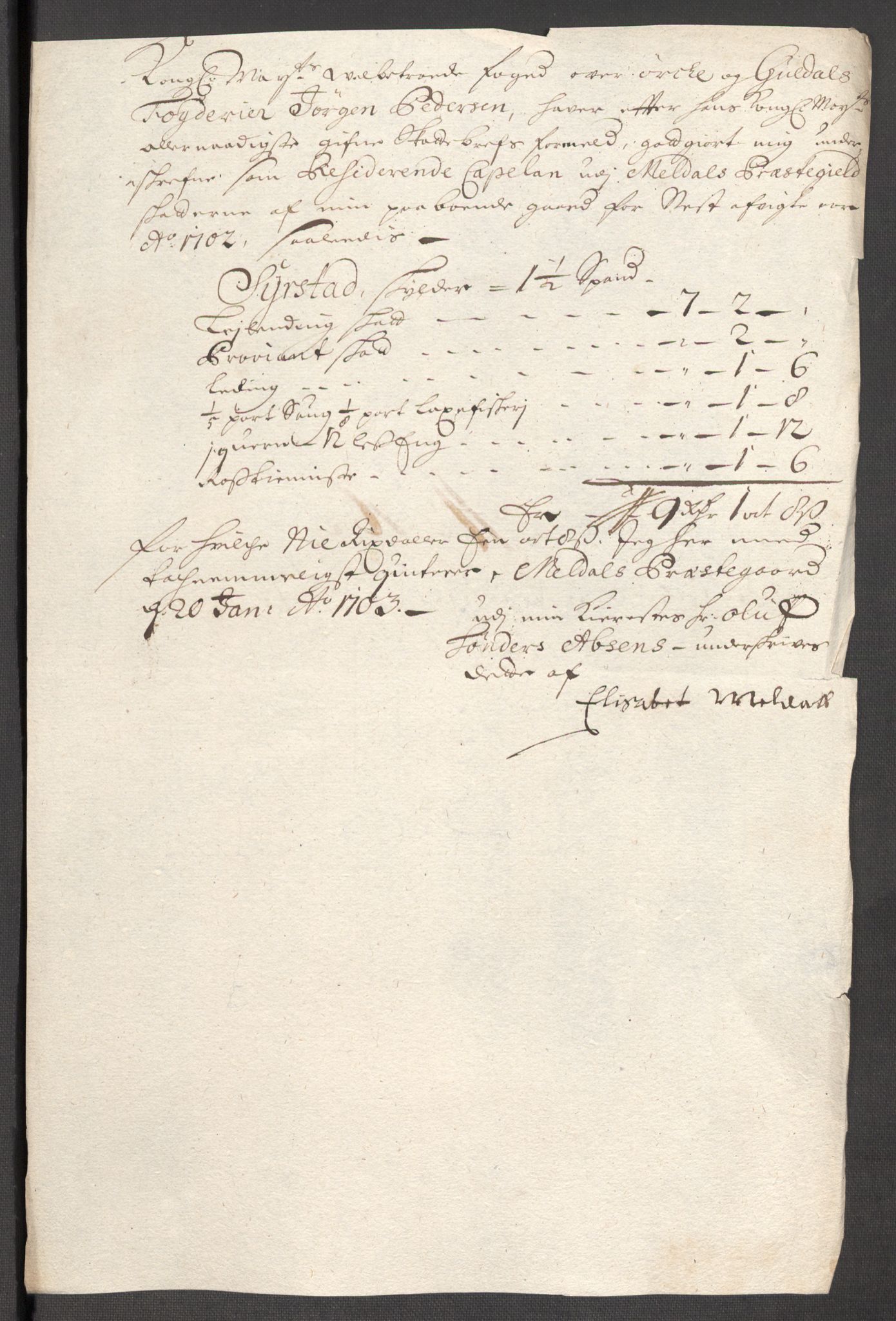 Rentekammeret inntil 1814, Reviderte regnskaper, Fogderegnskap, AV/RA-EA-4092/R60/L3952: Fogderegnskap Orkdal og Gauldal, 1702, p. 162