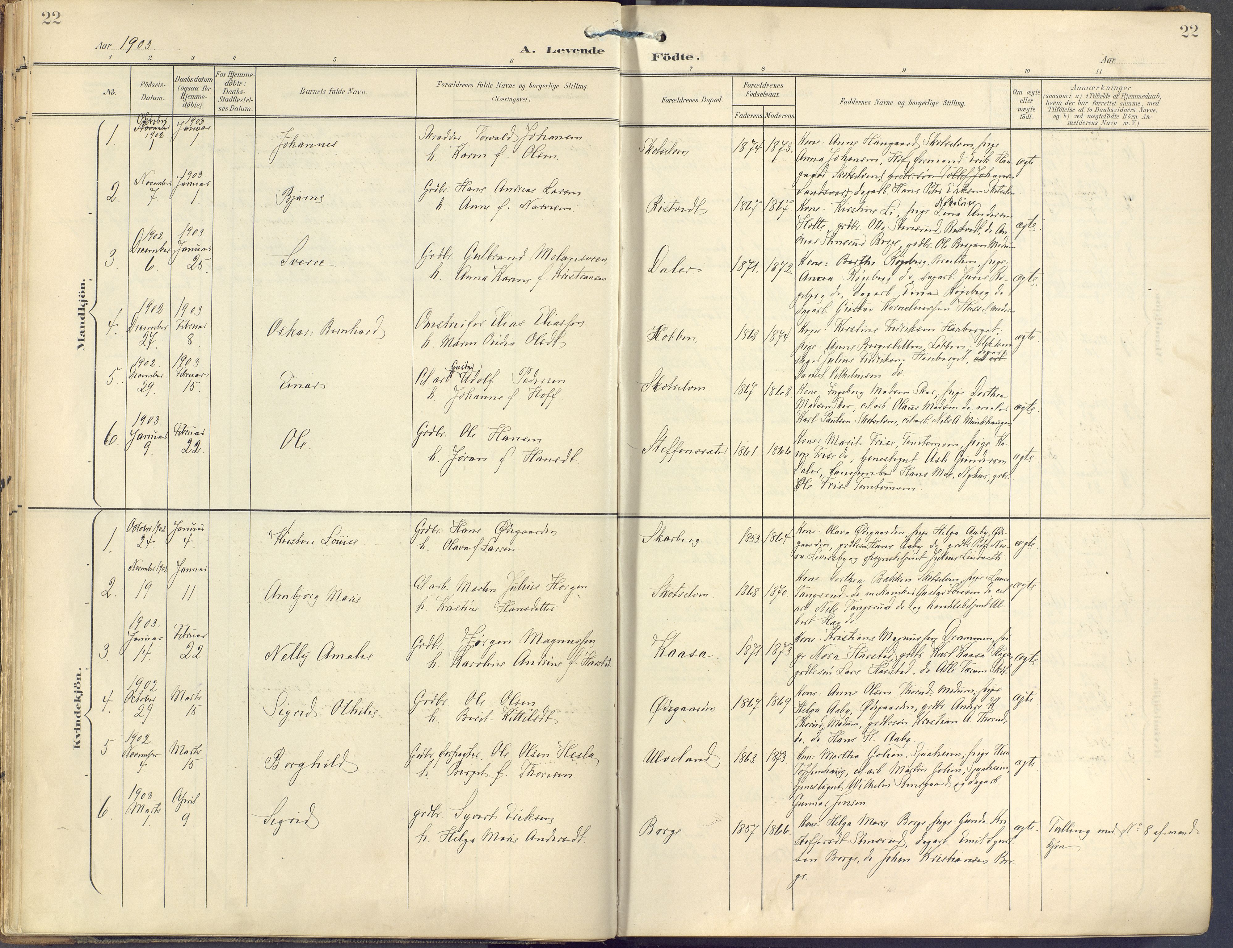 Eiker kirkebøker, SAKO/A-4/F/Fc/L0004: Parish register (official) no. III 4, 1900-1919, p. 22