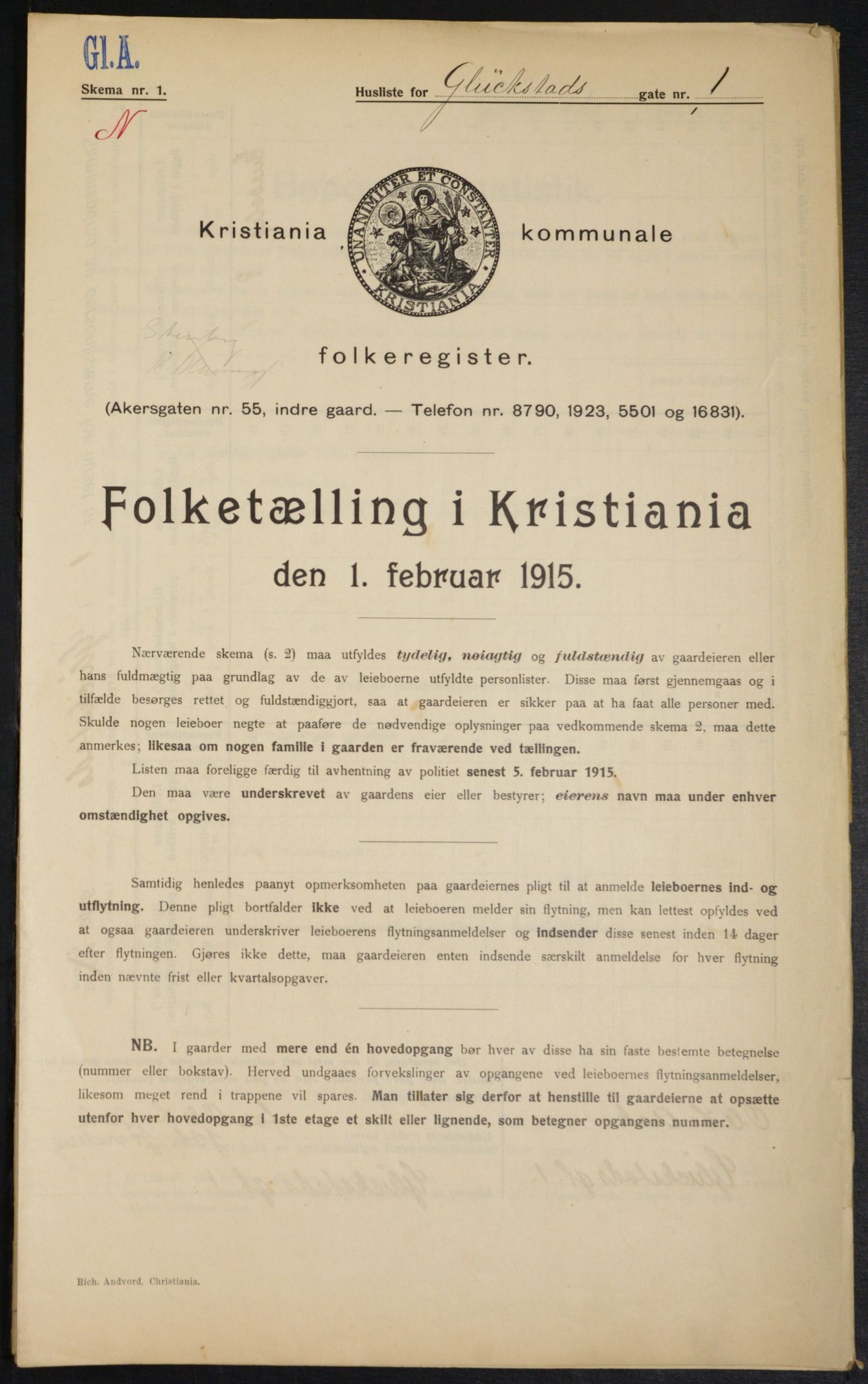 OBA, Municipal Census 1915 for Kristiania, 1915, p. 28997