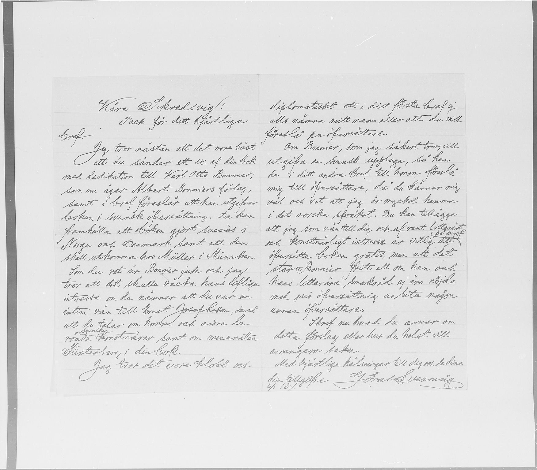 Skredsvig, Christian, RA/PA-0353/E/L0001: Privatbrev fra enkeltpersoner, 1888-1961, p. 482