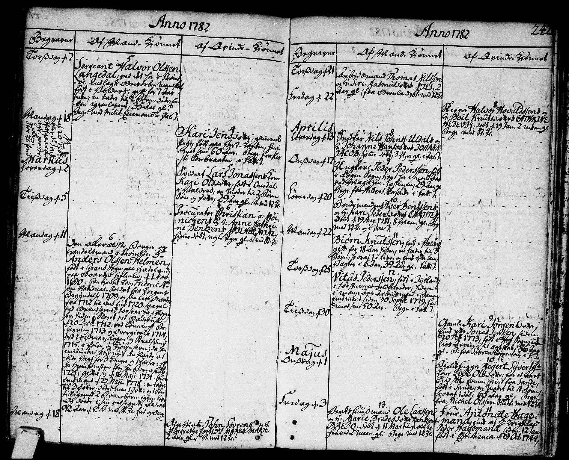 Strømsø kirkebøker, AV/SAKO-A-246/F/Fa/L0009: Parish register (official) no. I 9, 1752-1791, p. 242