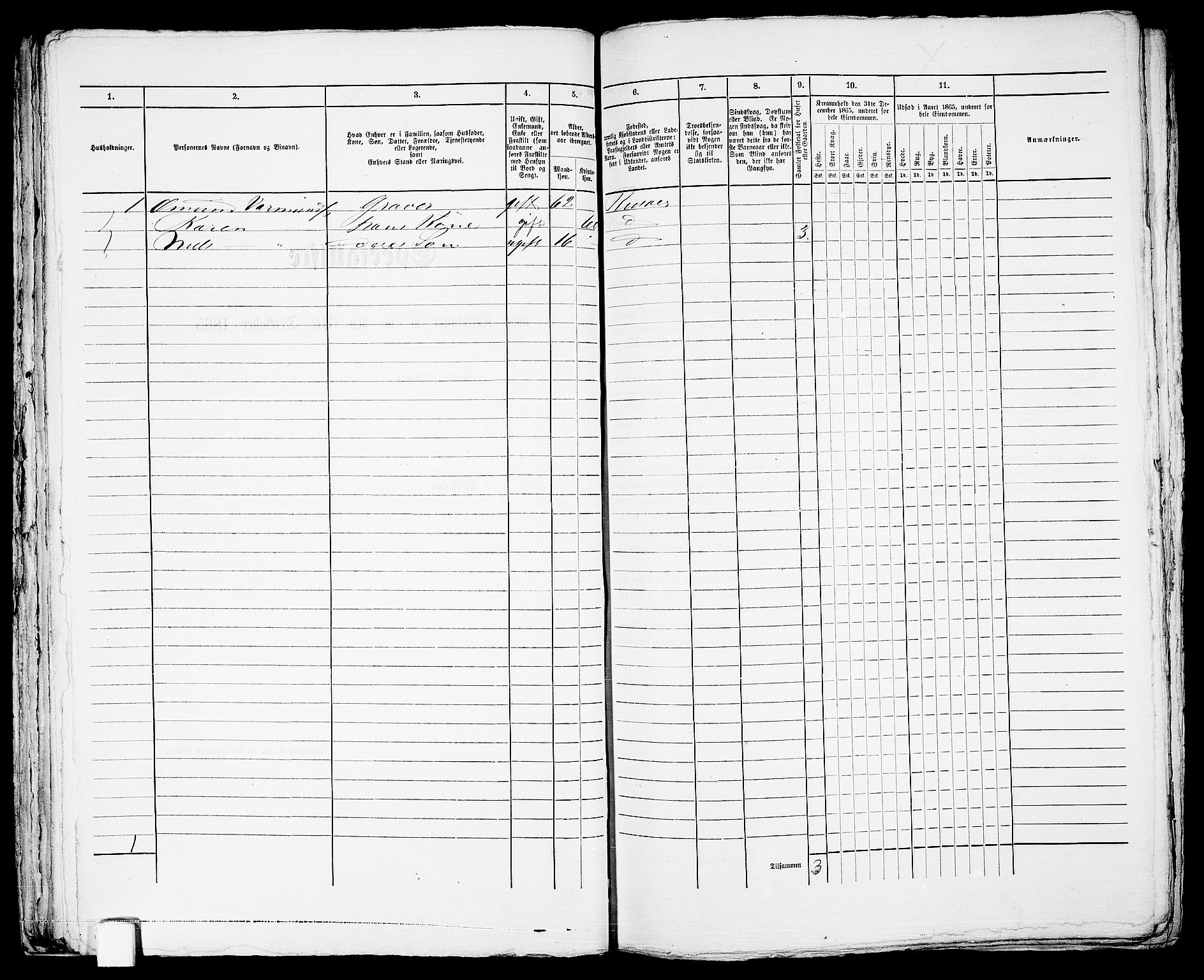 RA, 1865 census for Risør/Risør, 1865, p. 418