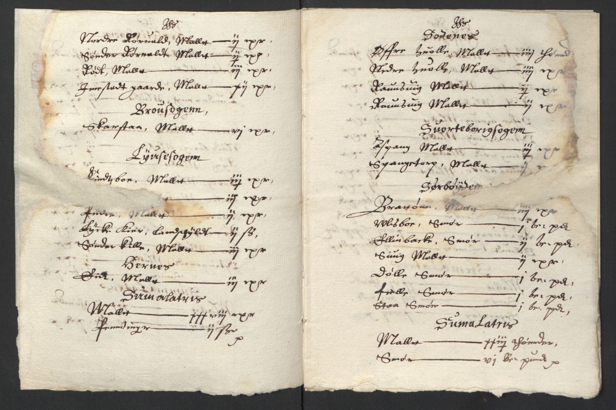 Stattholderembetet 1572-1771, AV/RA-EA-2870/Ek/L0007/0001: Jordebøker til utlikning av rosstjeneste 1624-1626: / Adelsjordebøker, 1624-1625, p. 204