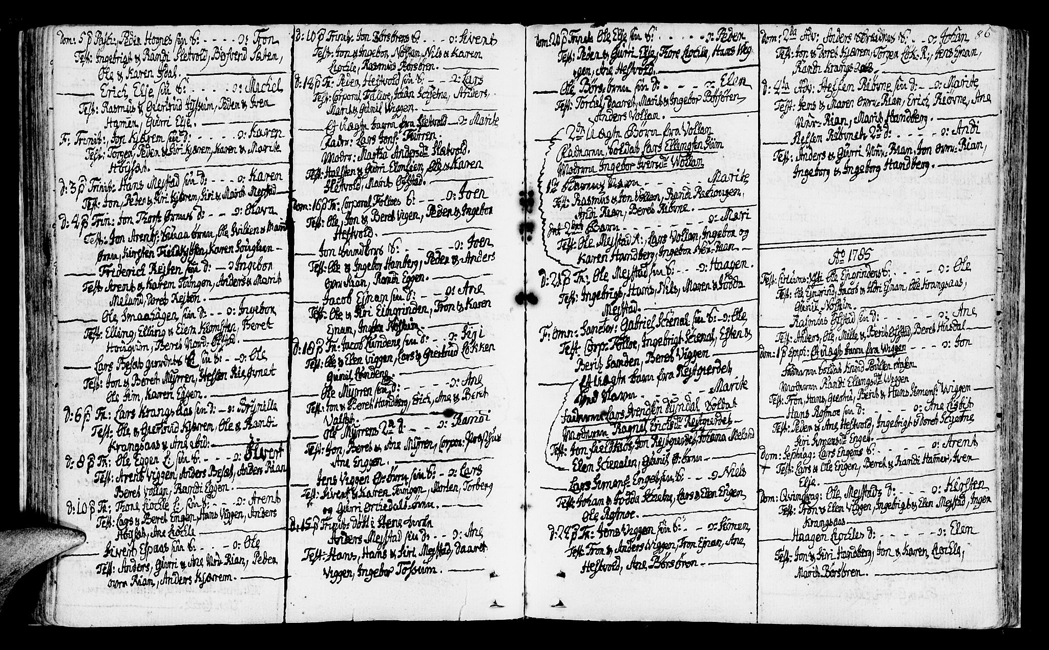Ministerialprotokoller, klokkerbøker og fødselsregistre - Sør-Trøndelag, SAT/A-1456/665/L0768: Parish register (official) no. 665A03, 1754-1803, p. 86