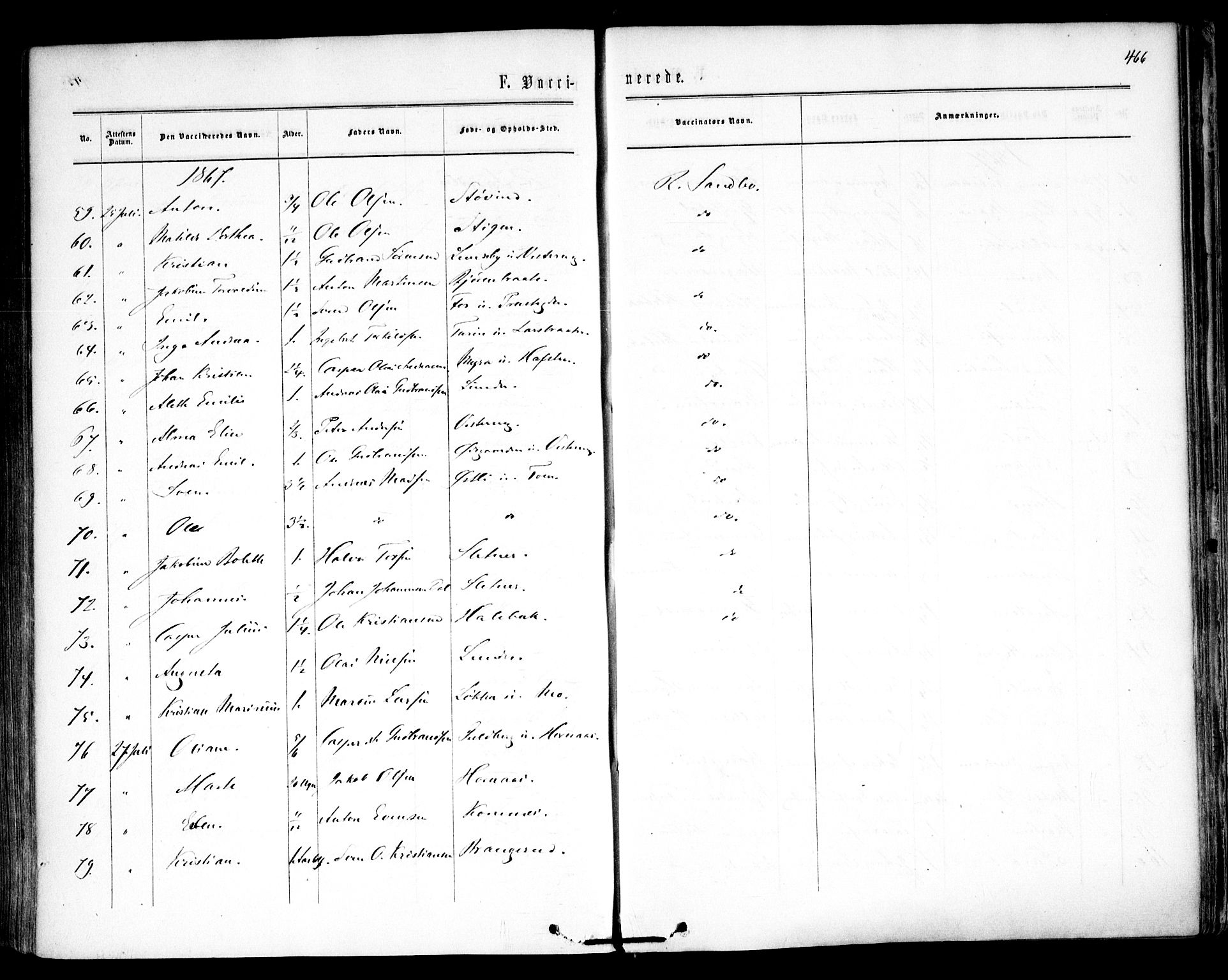 Høland prestekontor Kirkebøker, AV/SAO-A-10346a/F/Fa/L0011: Parish register (official) no. I 11, 1862-1869, p. 466