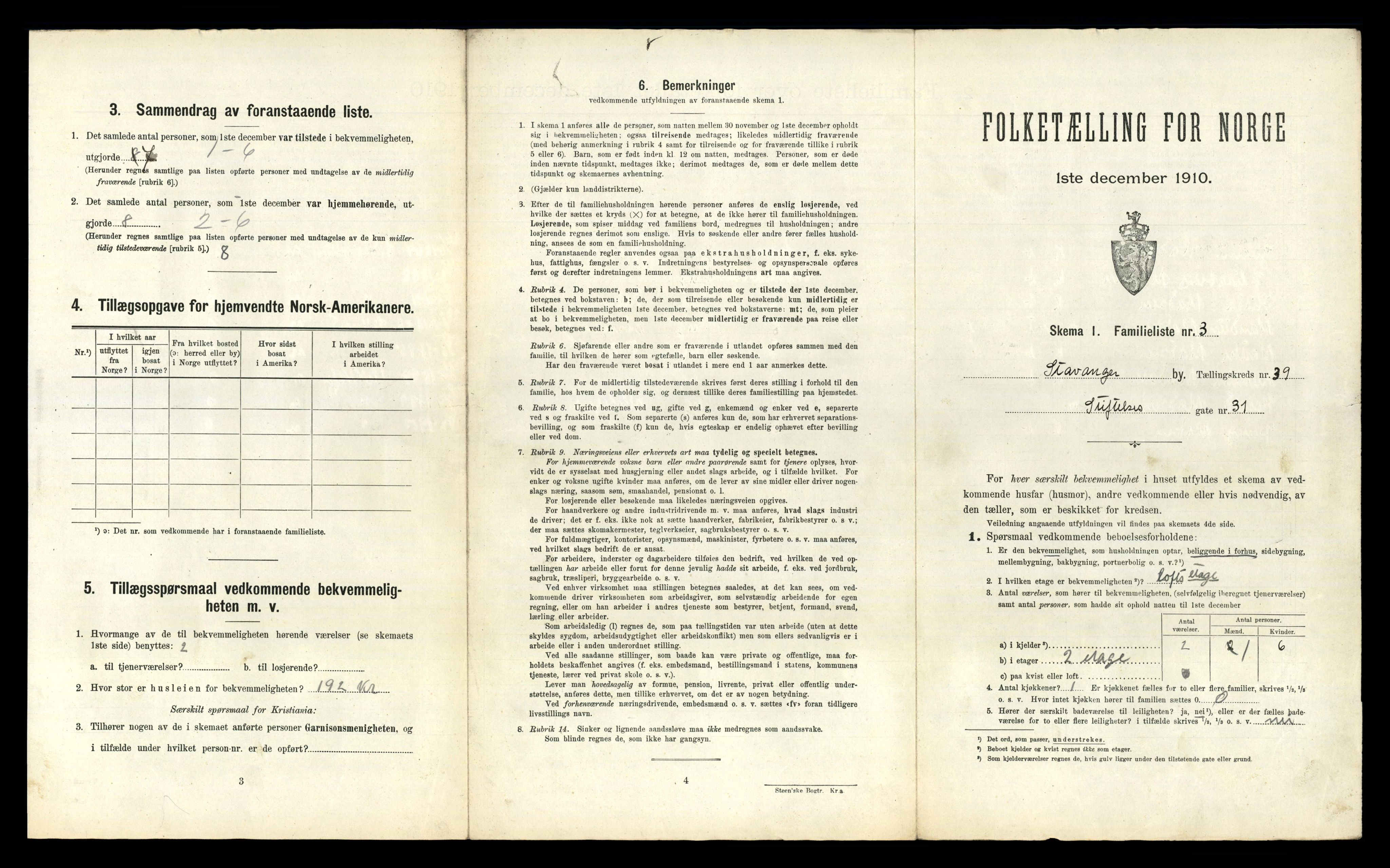 RA, 1910 census for Stavanger, 1910, p. 25632