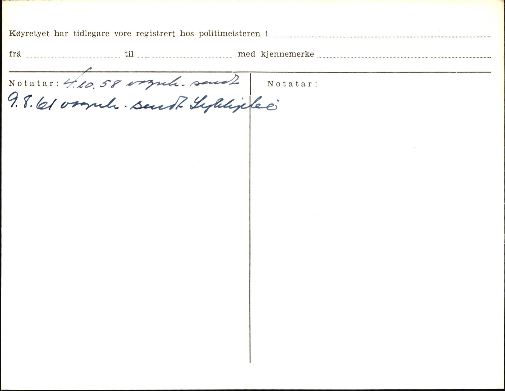 Statens vegvesen, Sogn og Fjordane vegkontor, AV/SAB-A-5301/4/F/L0006: Registerkort utmeldte Fjordane S8300-9500, 1930-1961, p. 81