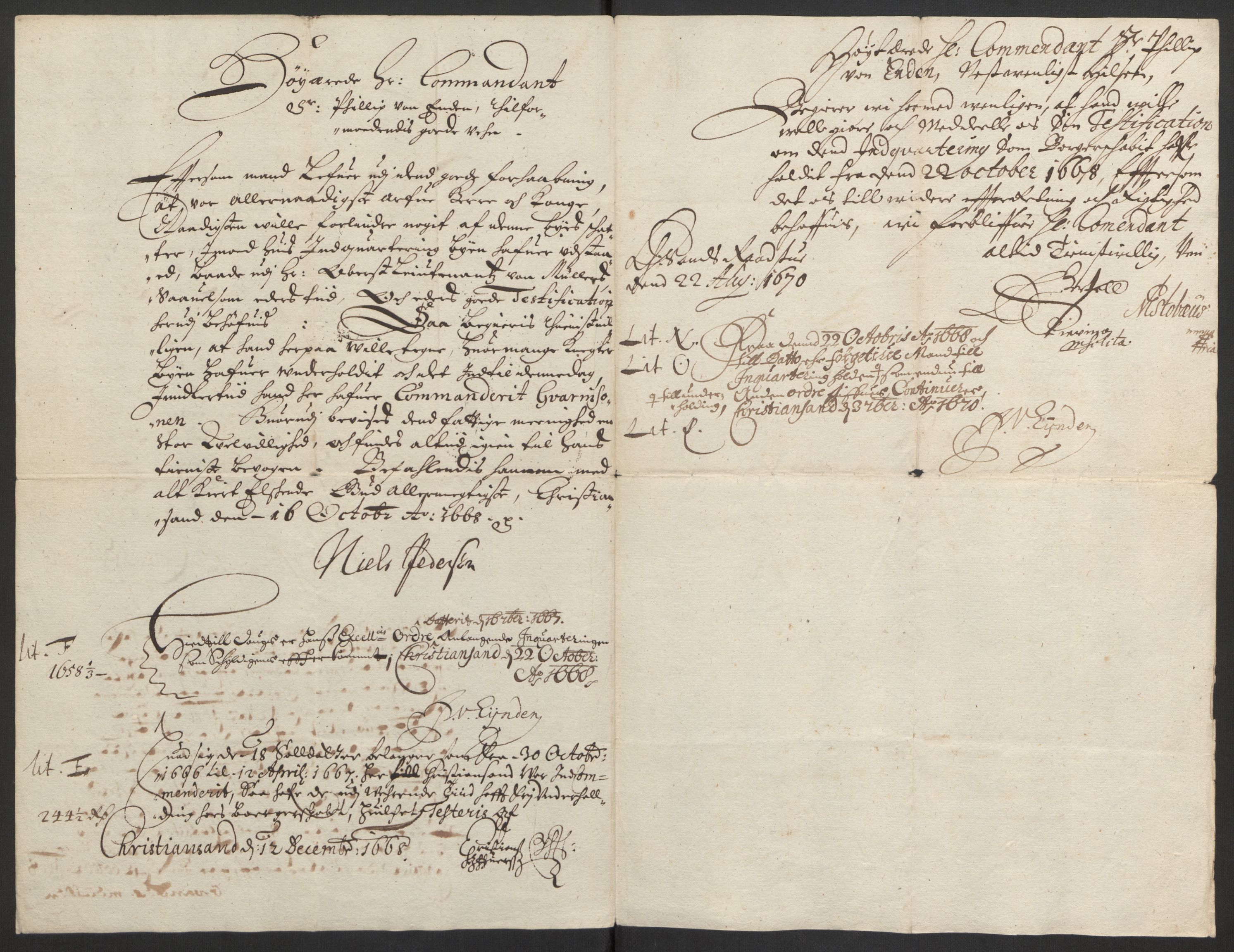 Rentekammeret inntil 1814, Reviderte regnskaper, Byregnskaper, AV/RA-EA-4066/R/Rm/L0258: [M1] Kontribusjonsregnskap, 1664-1700, p. 150