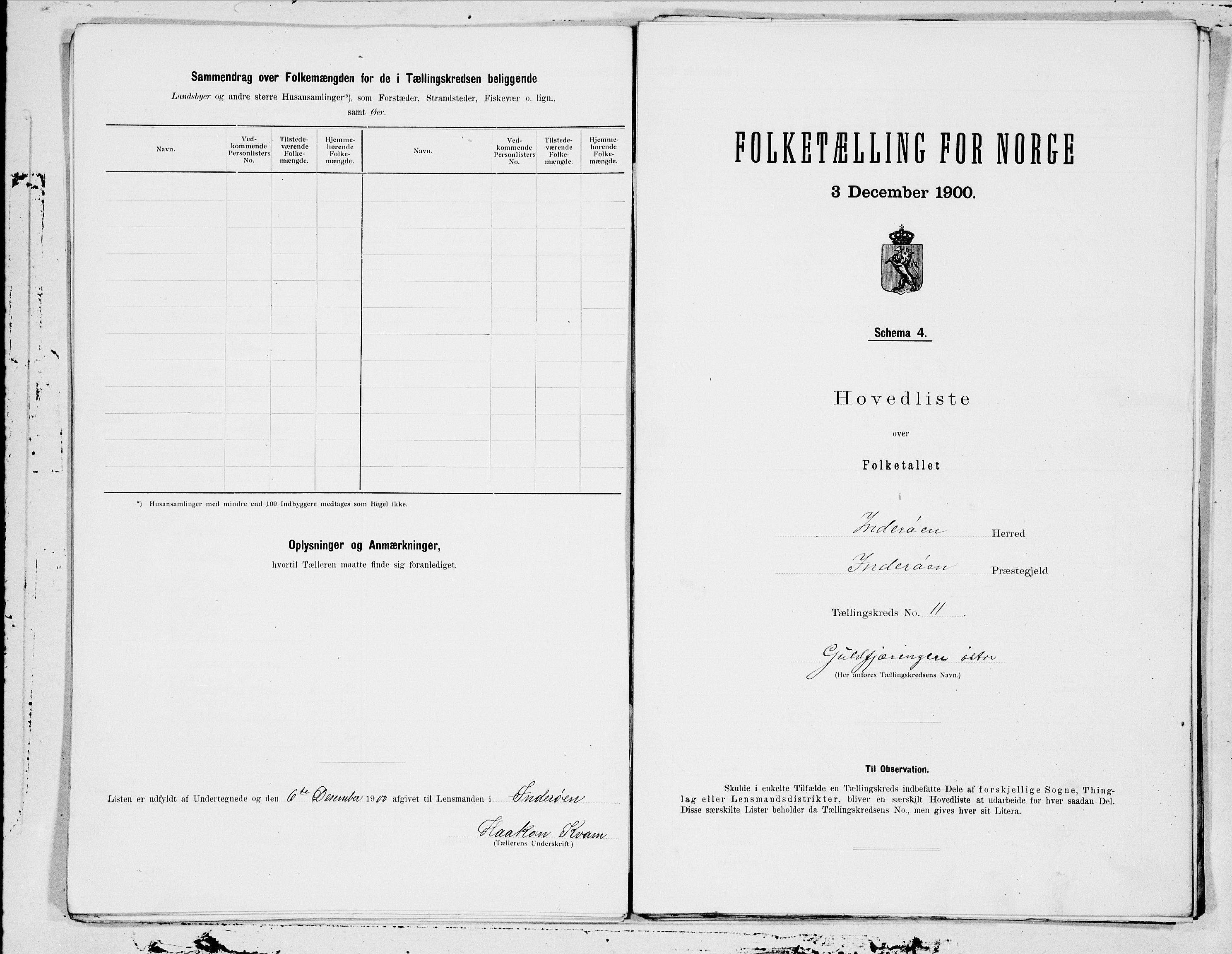 SAT, 1900 census for Inderøy, 1900, p. 22